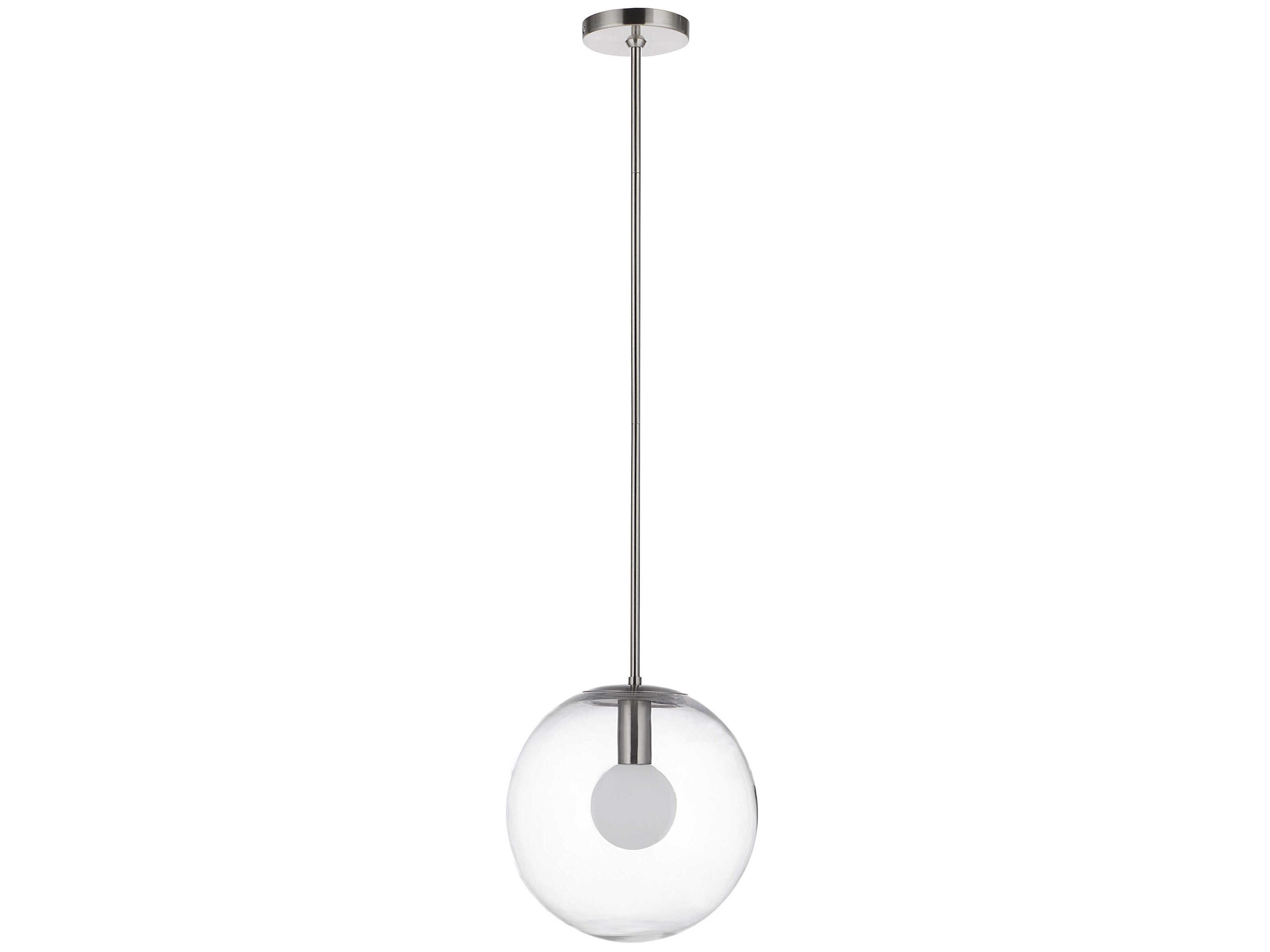 Renwil Quince 1-Light Satin Nickel Globe Mini Pendant