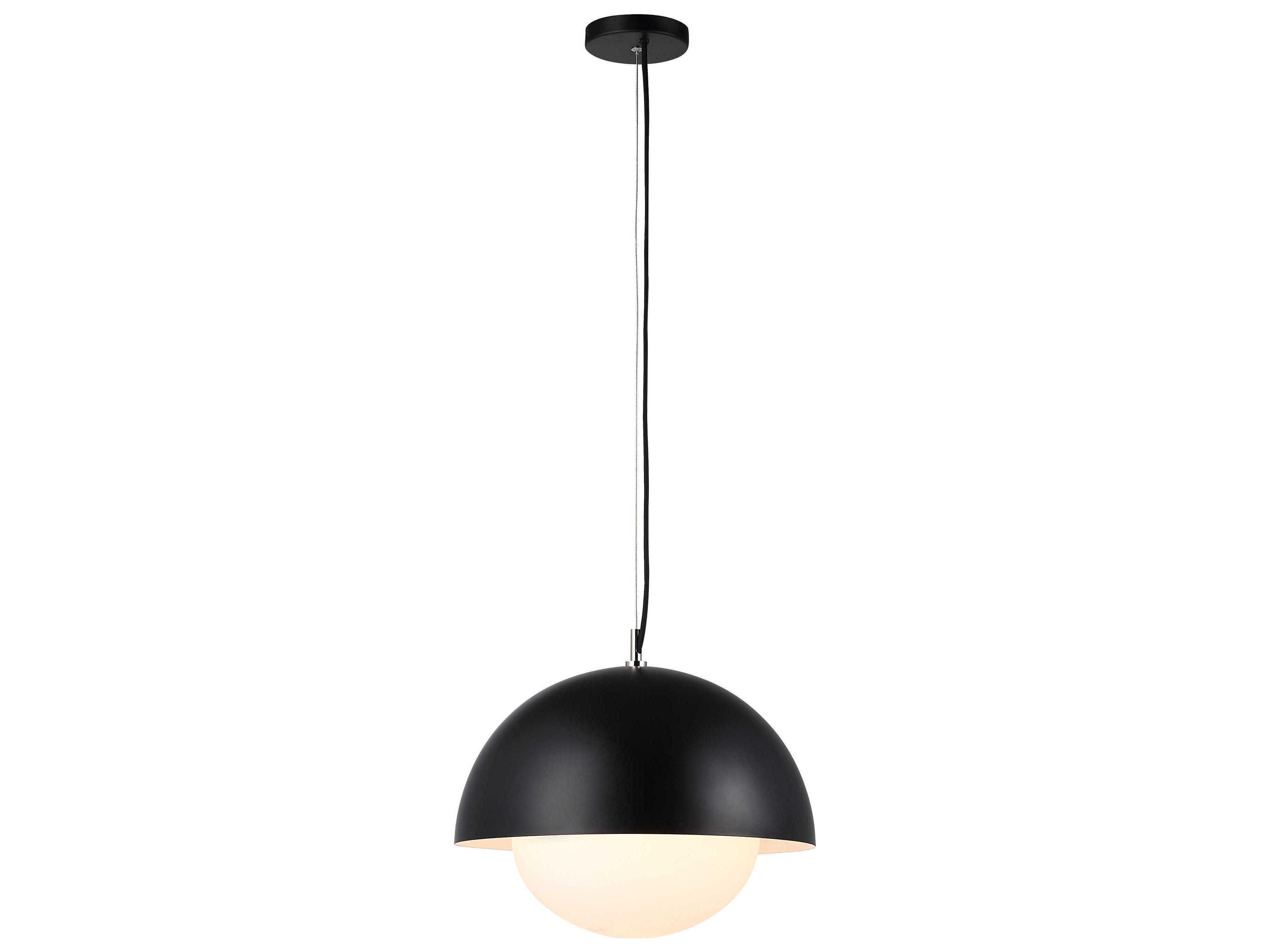 Renwil Antonio 1-Light Matte Black Pendant