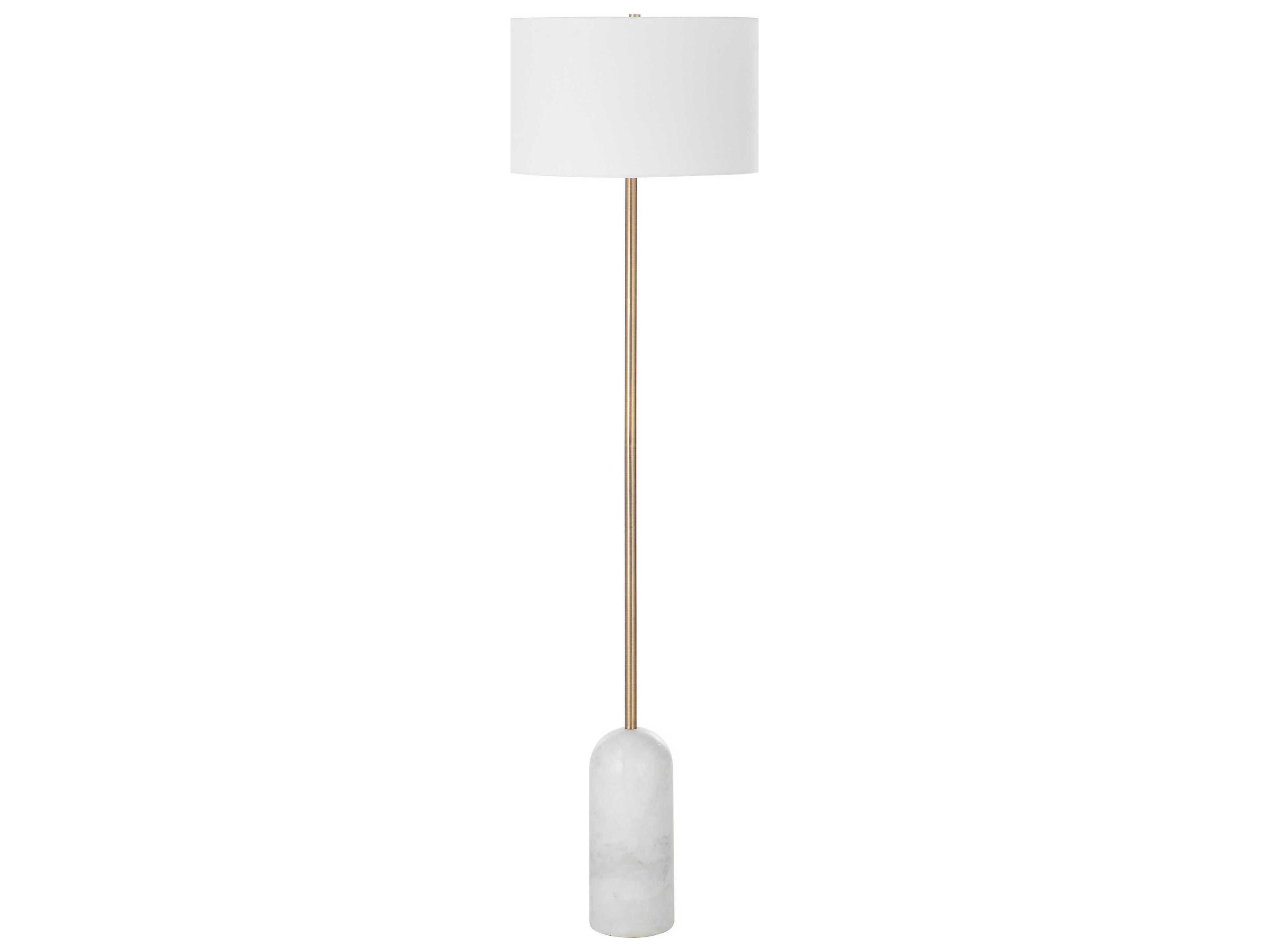 Renwil Lozica Antique Brushed Brass Floor Lamp
