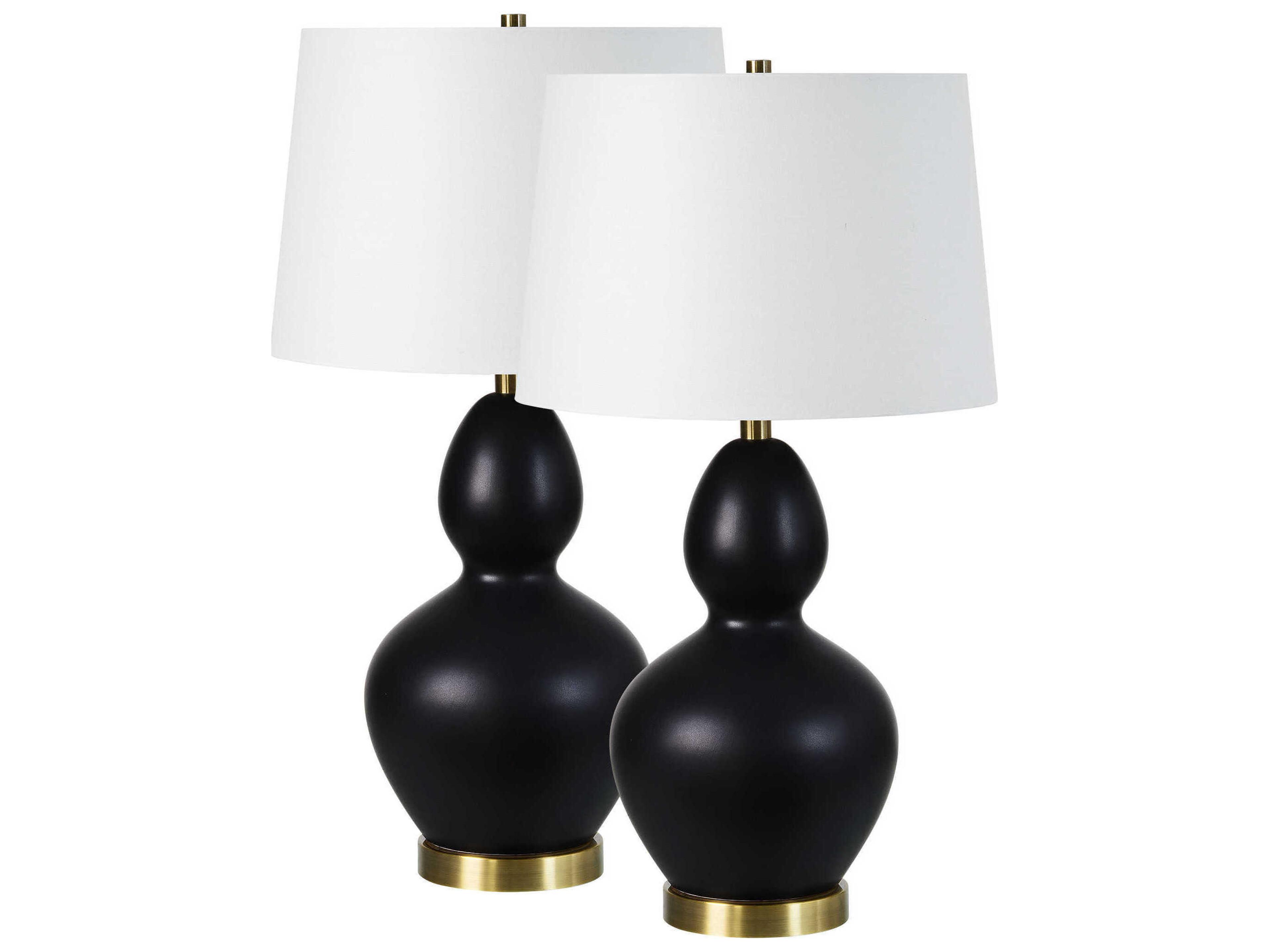 Renwil Kamilia Matte Black Buffet Lamp Set of 2