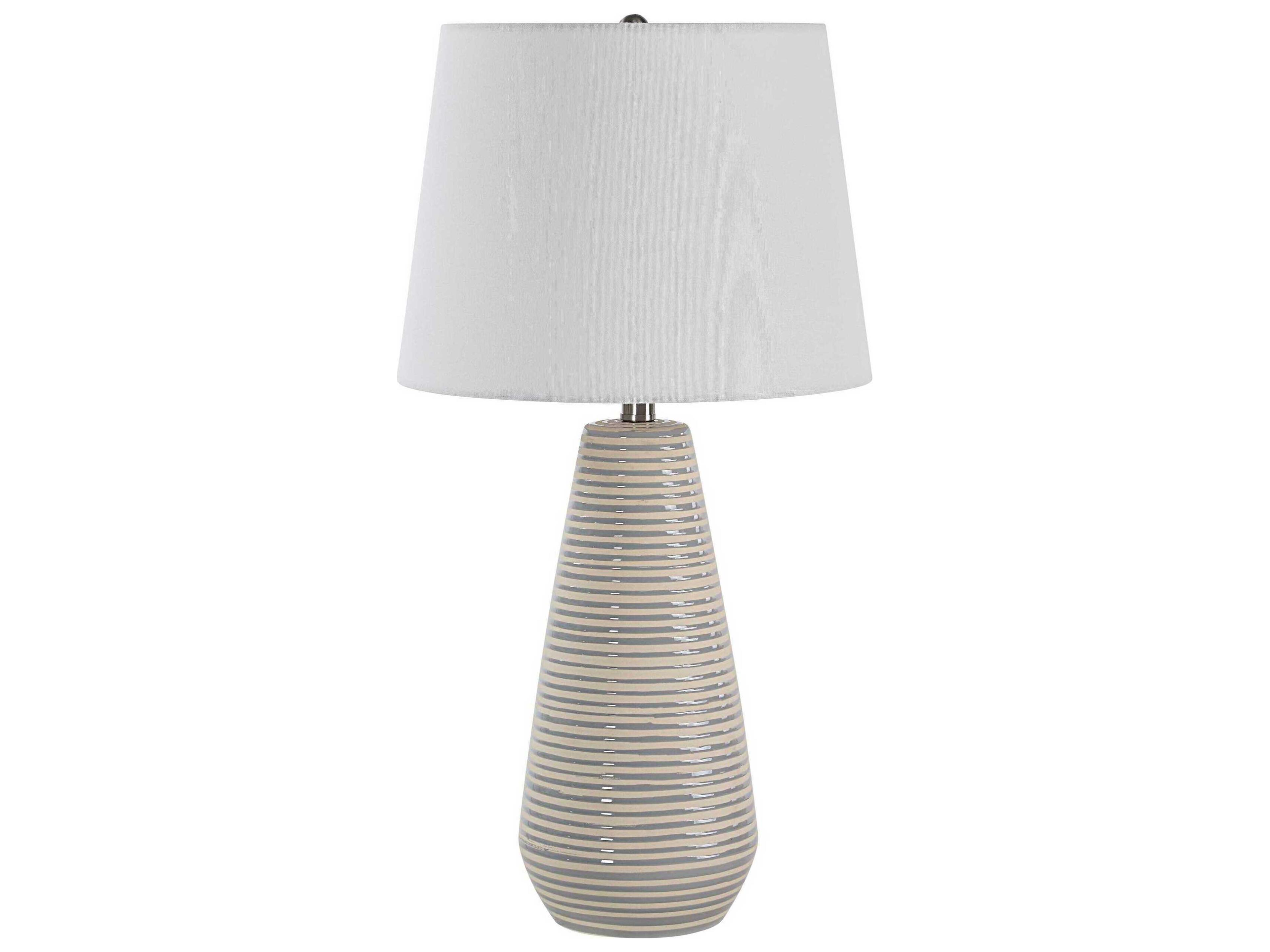 Renwil Pera Glazed Gray Ivory Buffet Lamp