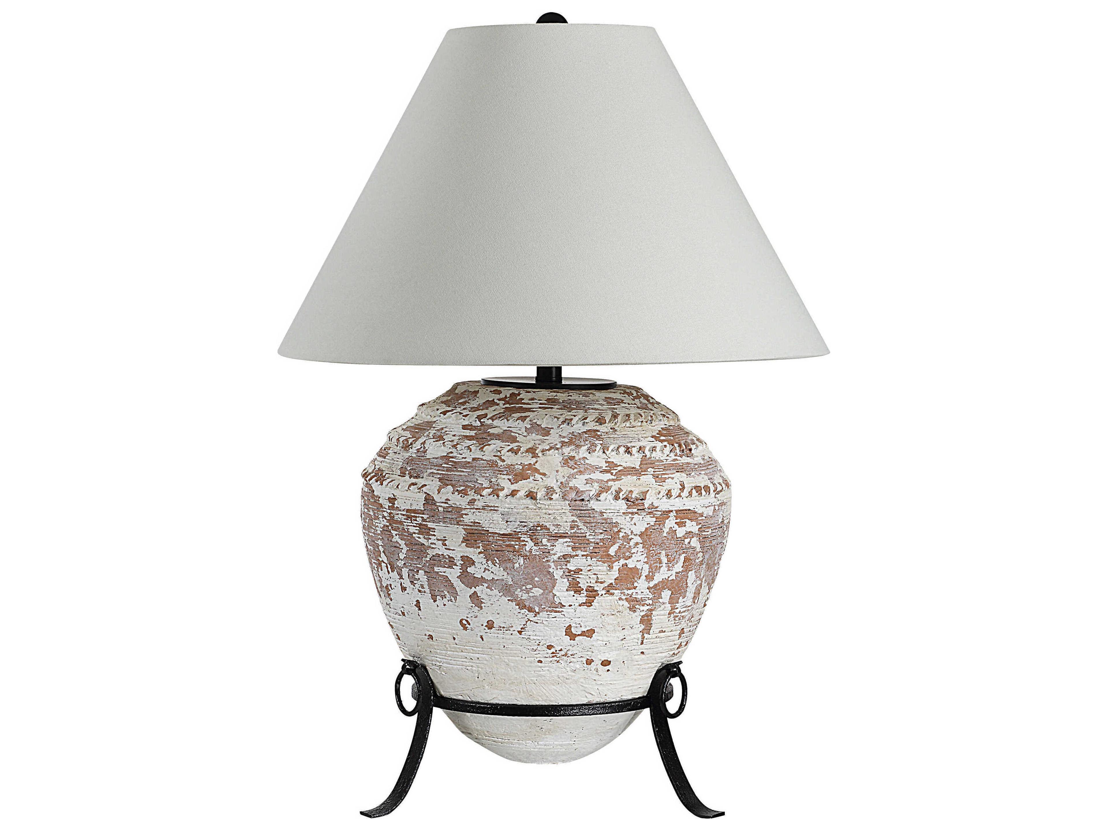 Renwil Silis Off White Brown Buffet Lamp