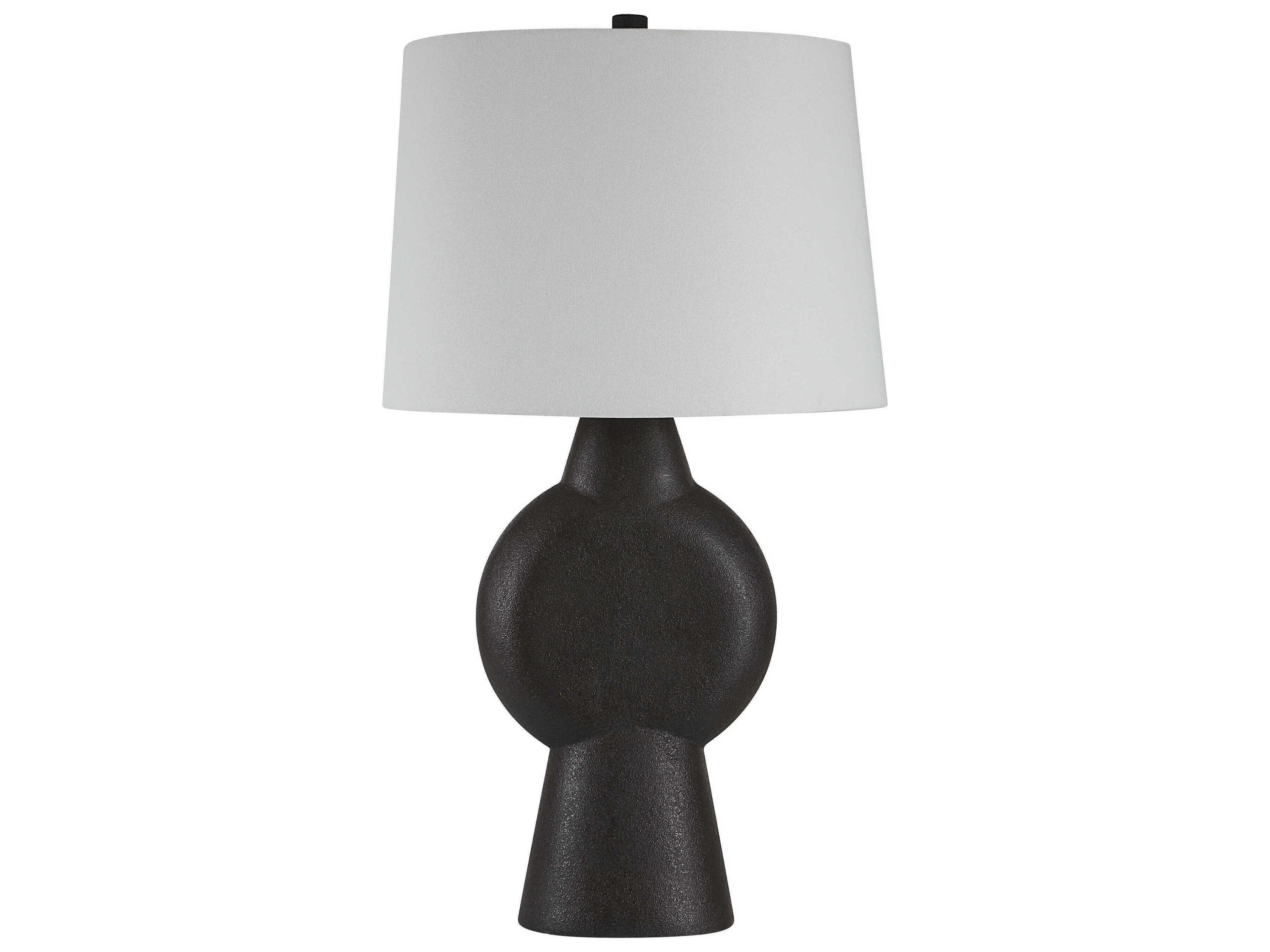 Renwil Fierra Stone Black Buffet Lamp