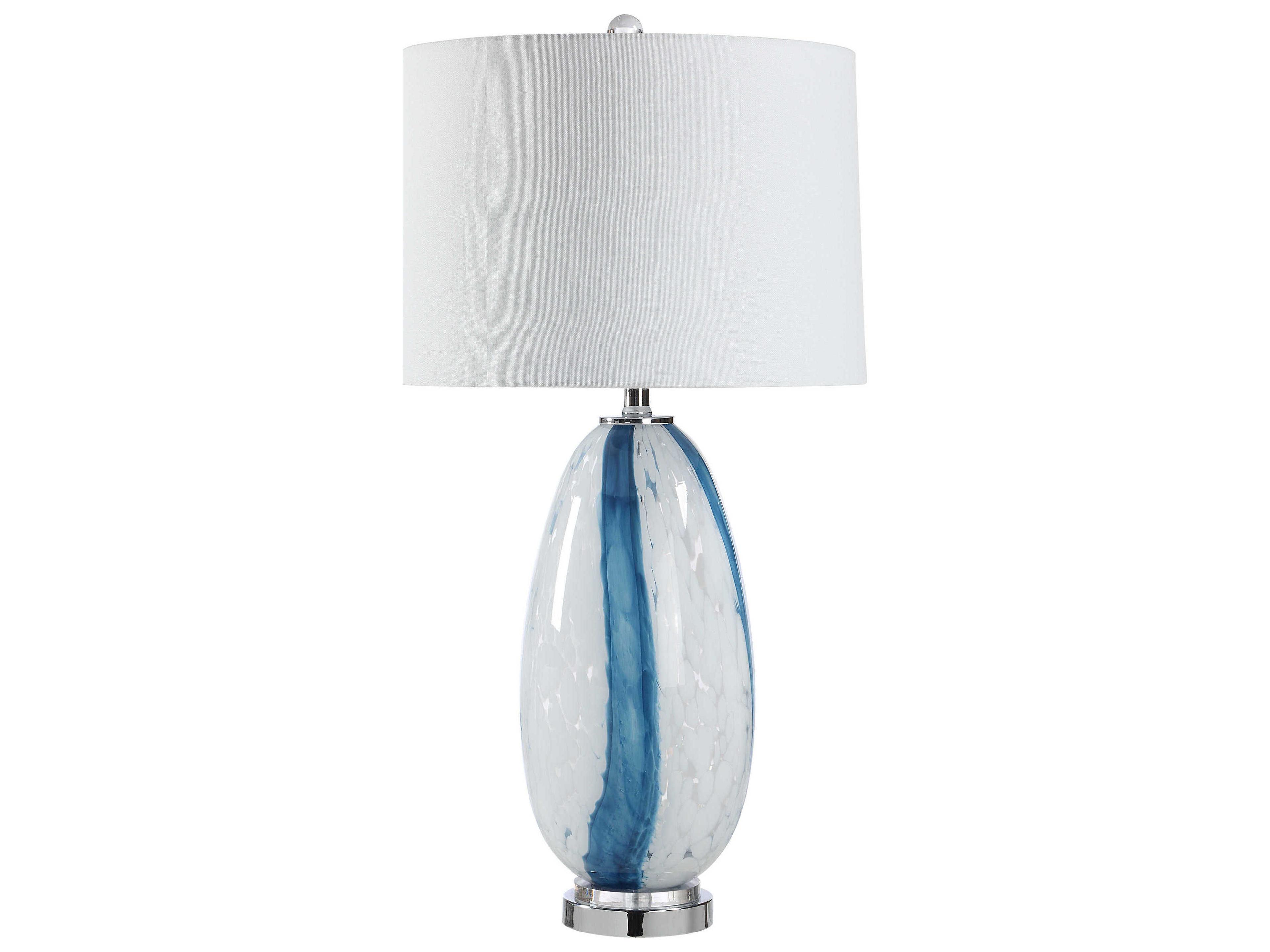 Renwil Solis Clear Blue Buffet Lamp