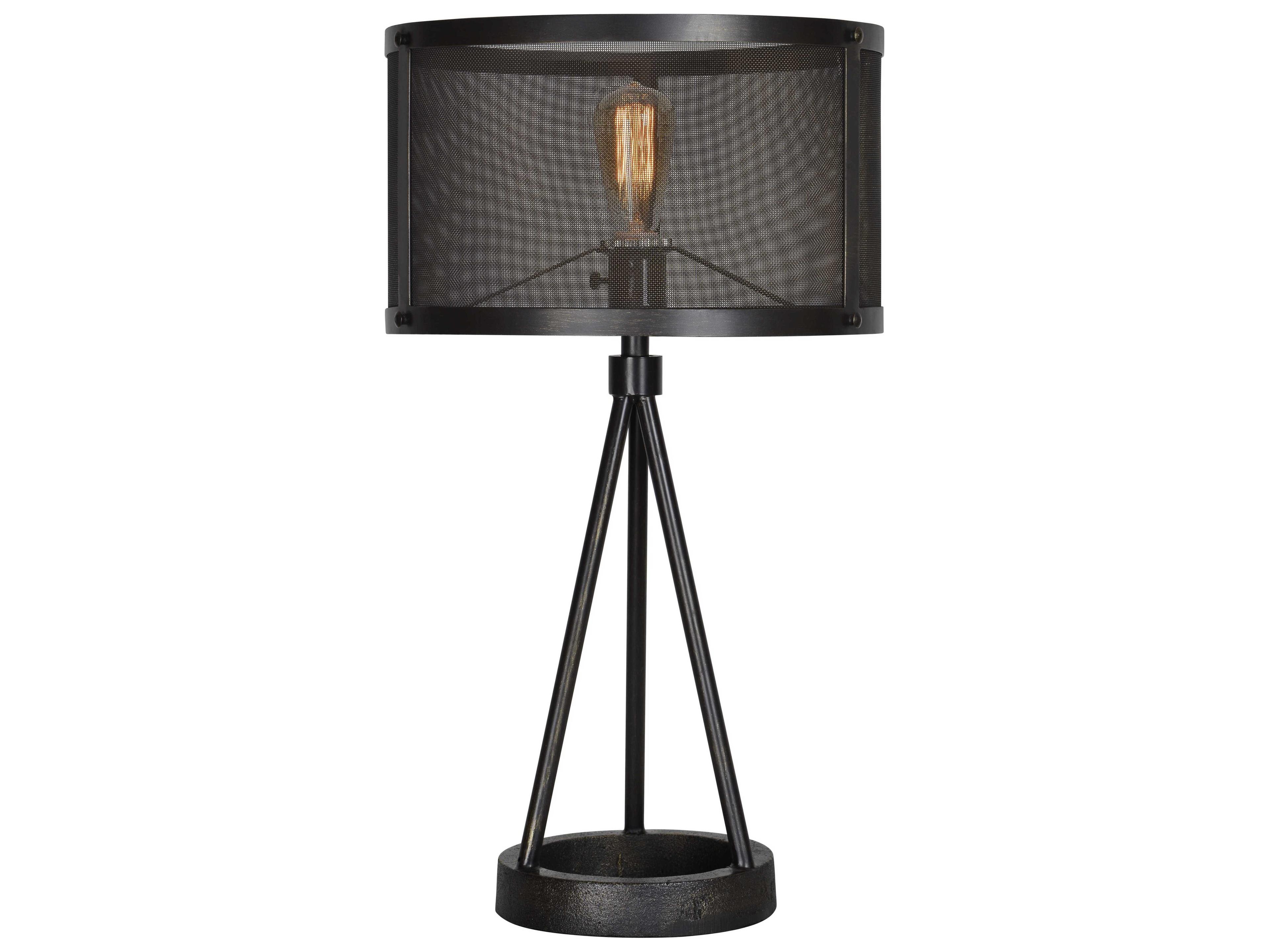 Renwil Livingstone Black Steel Table Lamp