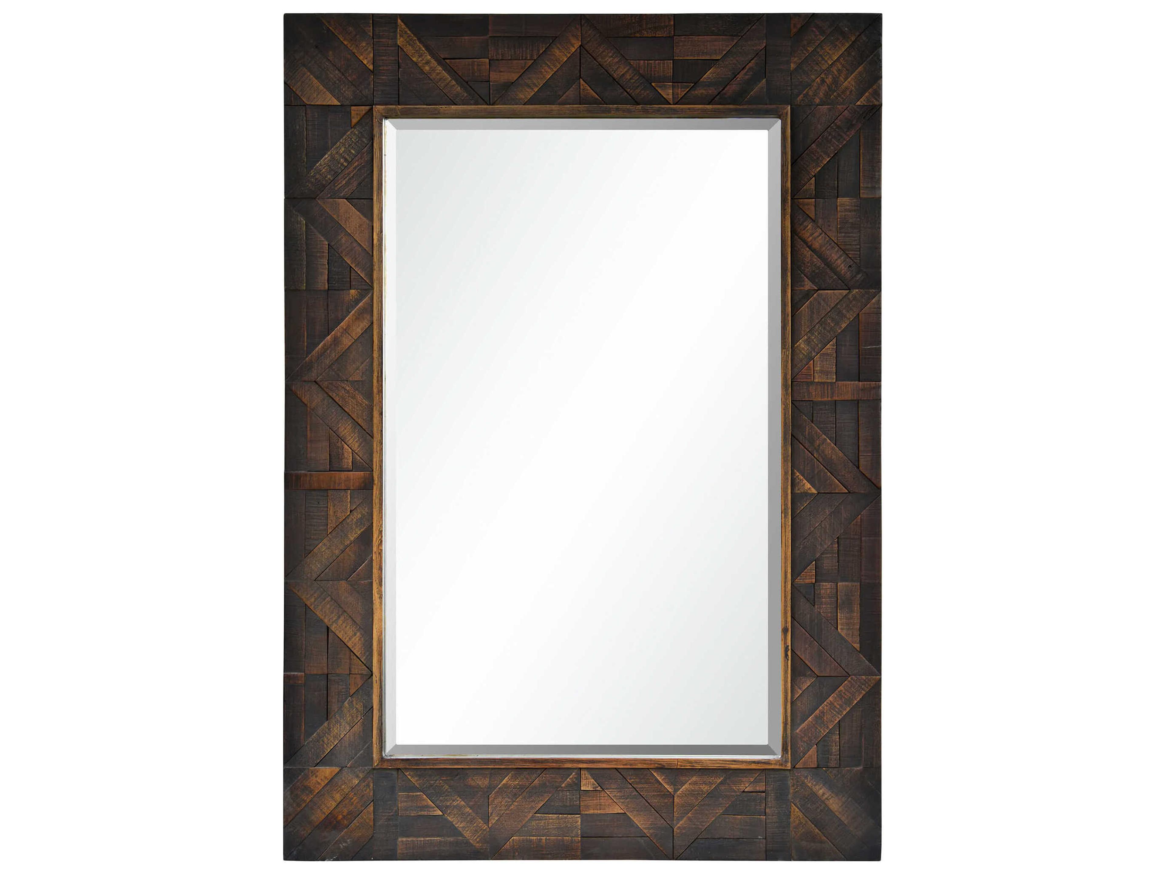 Renwil Madden Dark Brown Rectangular Wall Mirror