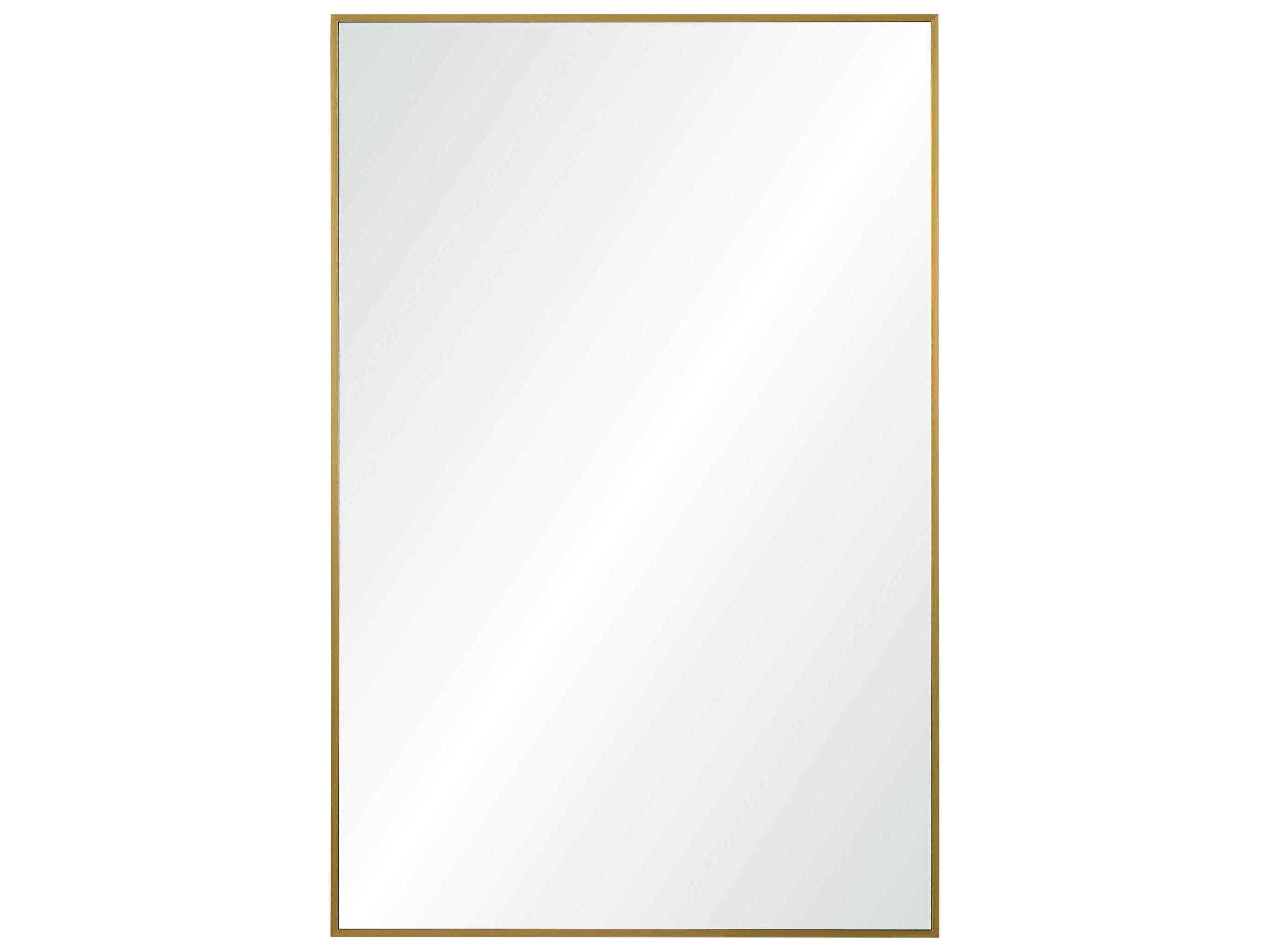 Renwil Raydon Satin Brass Rectangular Wall Mirror