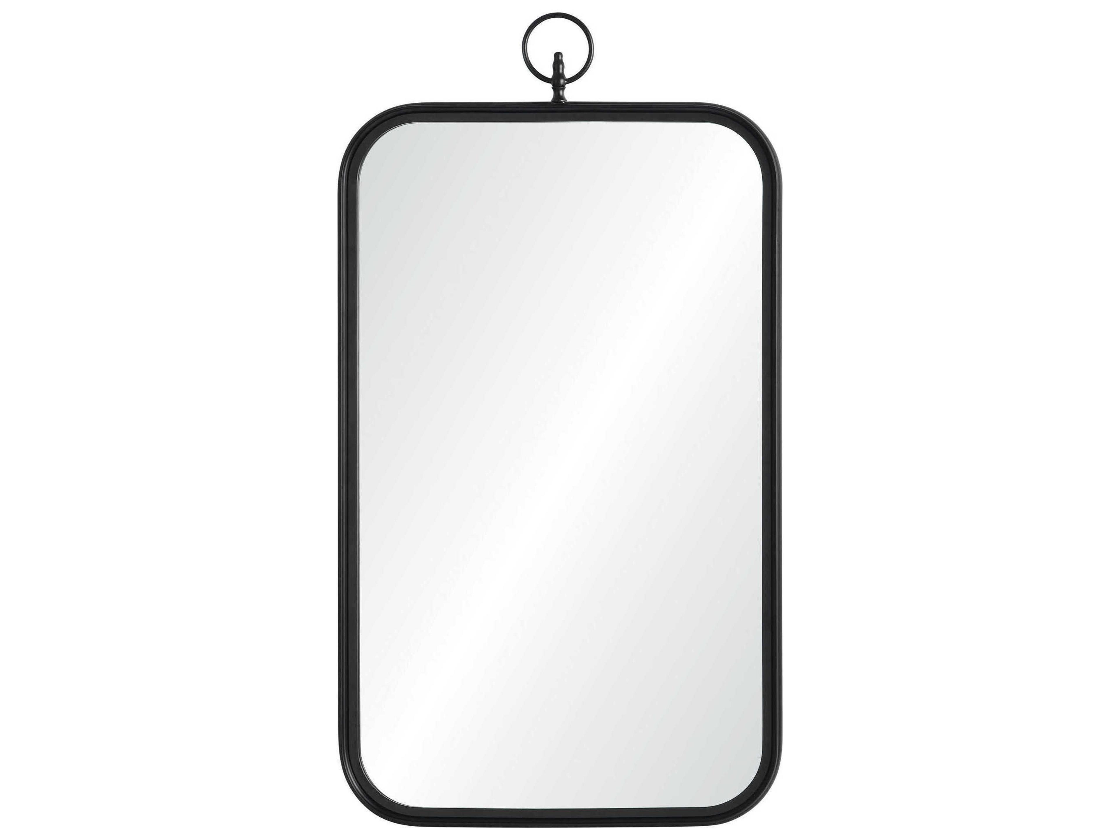 Renwil Priscilla Matte Black Rectangular Wall Mirror