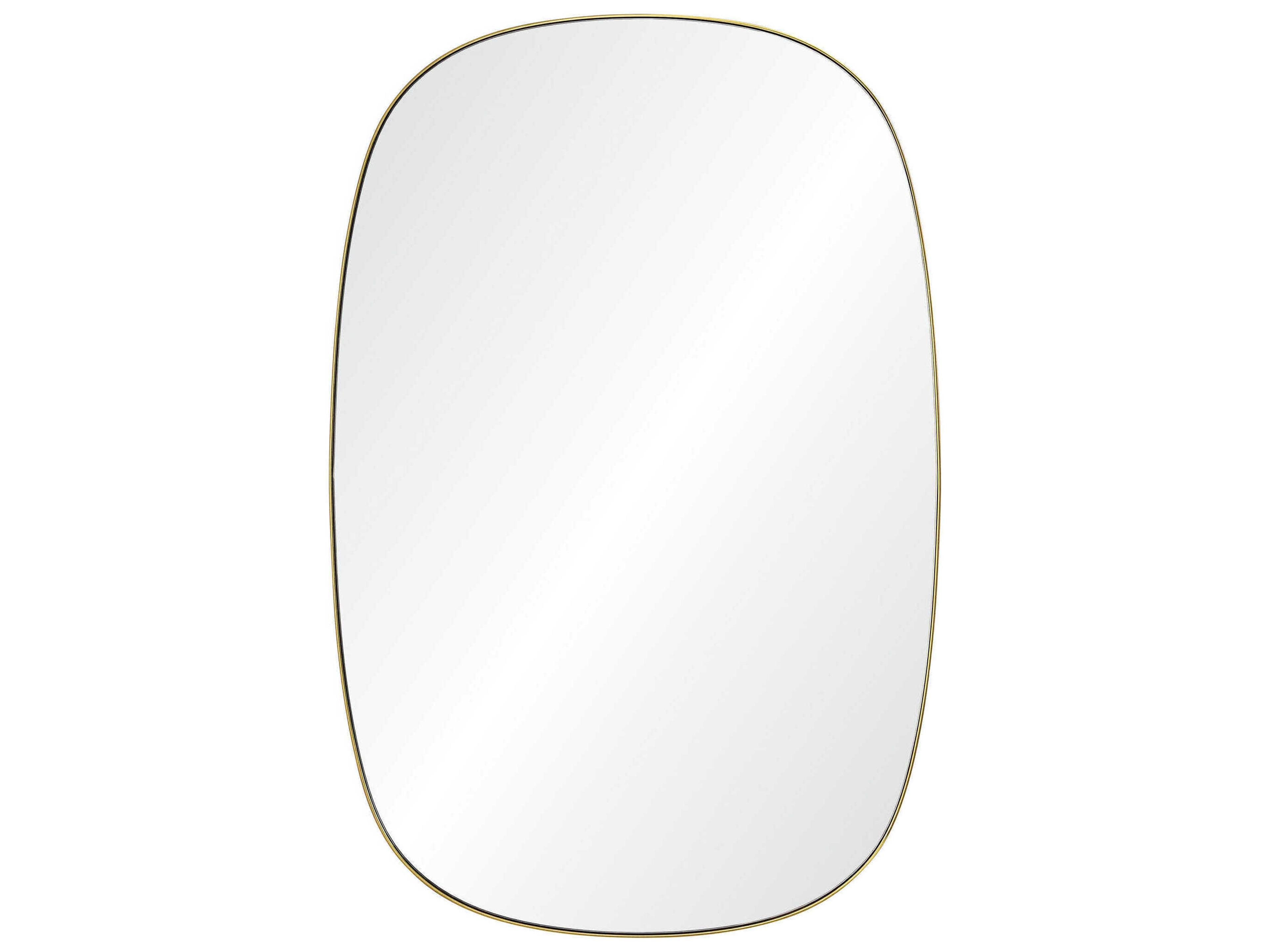 Renwil Gallegos Brushed Brass Oval Wall Mirror