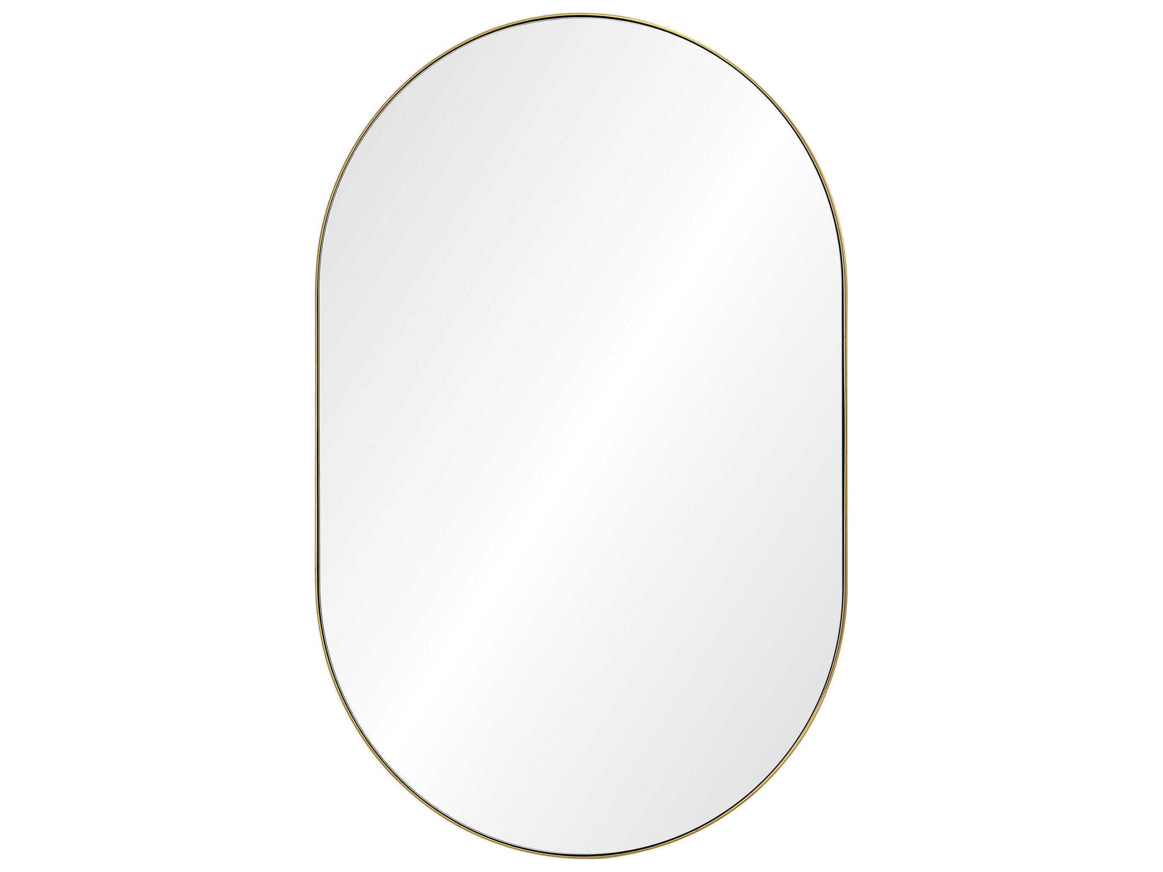 Renwil Beckah Satin Brass Oval Wall Mirror