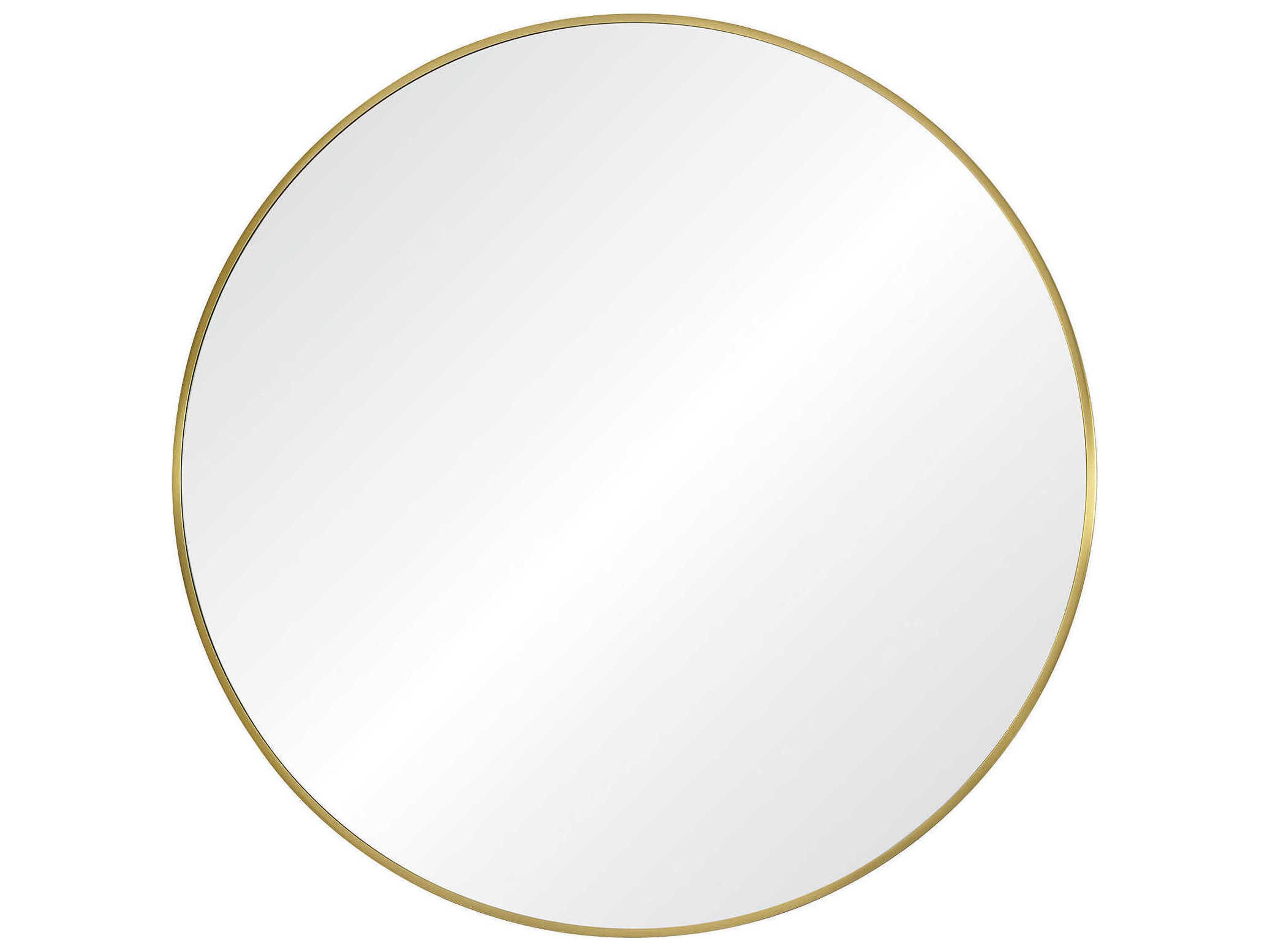 Renwil Parga Satin Brass Round Wall Mirror