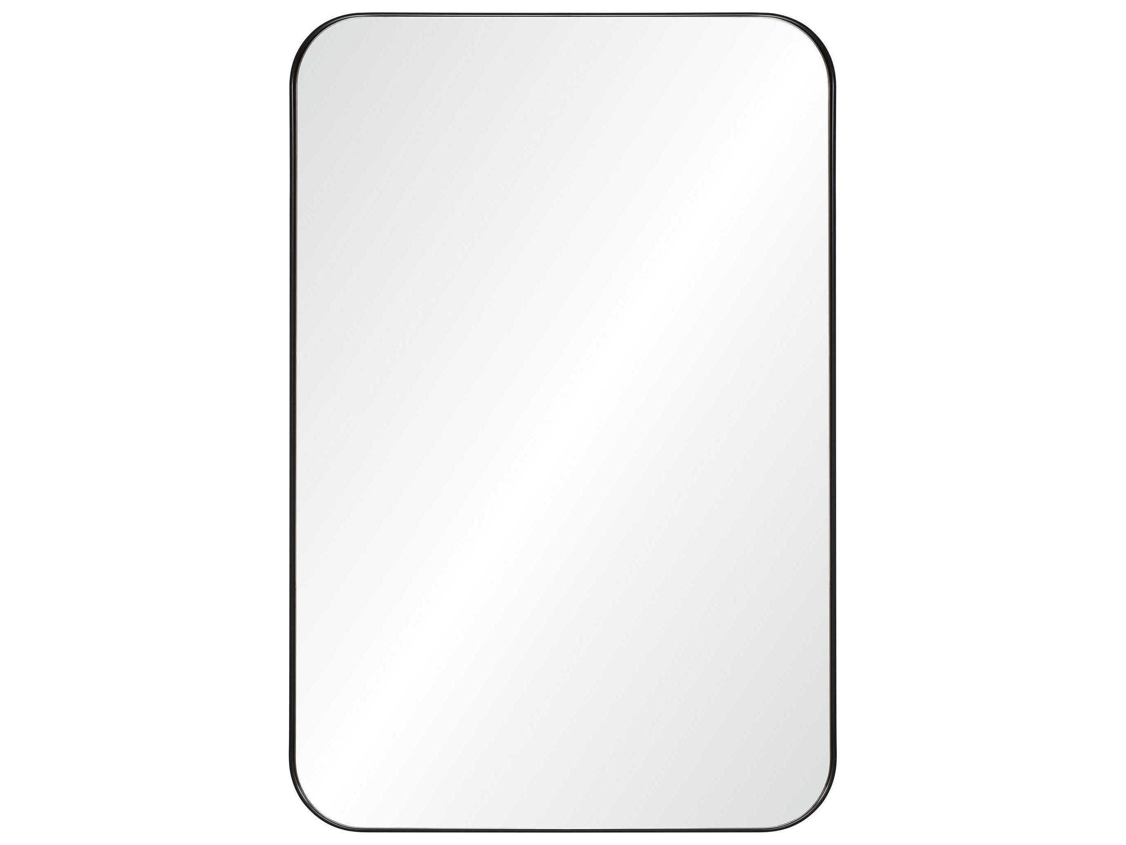 Renwil Glencoe Matte Black Rectangular Wall Mirror