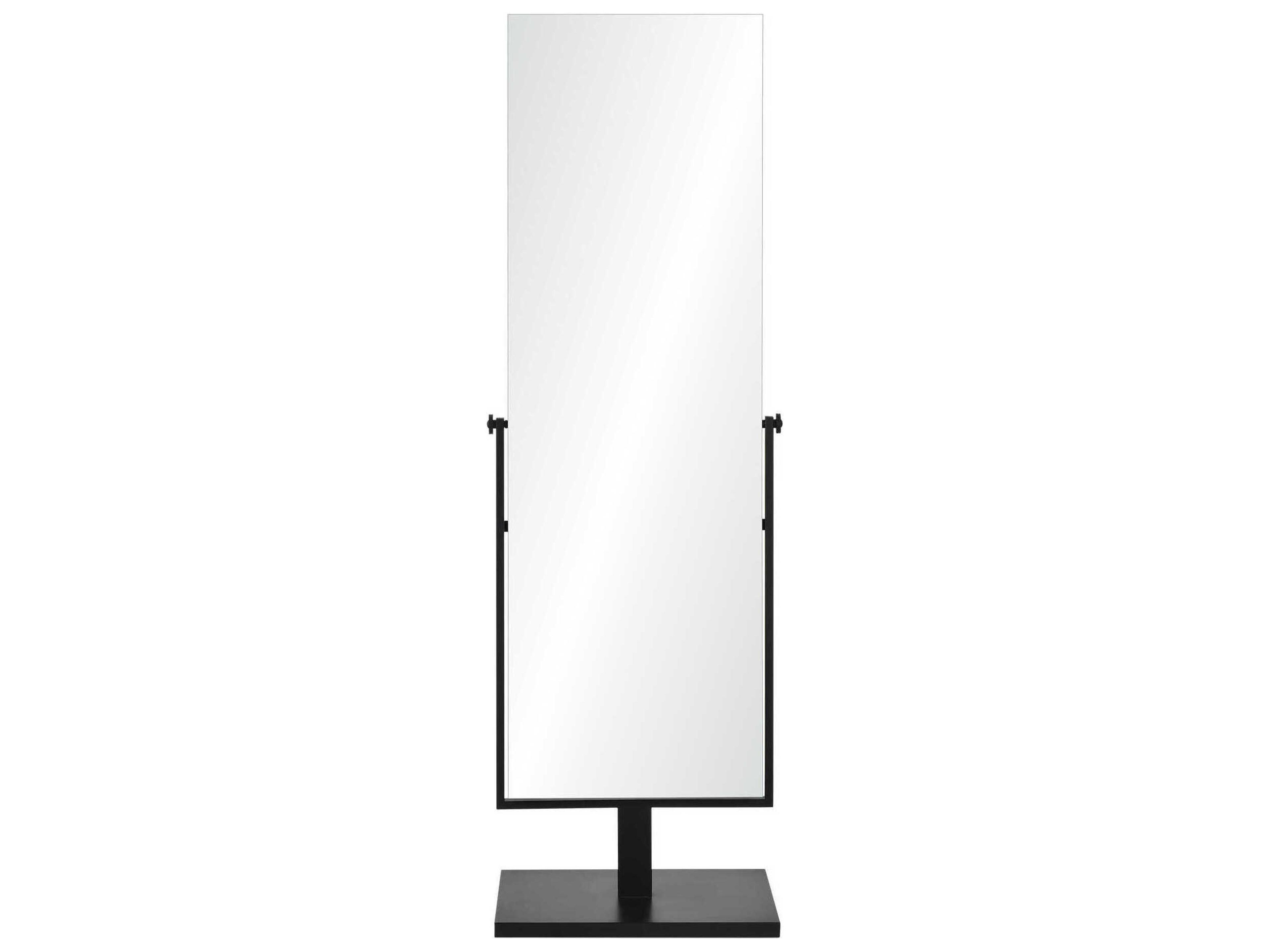 Renwil Samira Matte Black Rectangular Floor Mirror