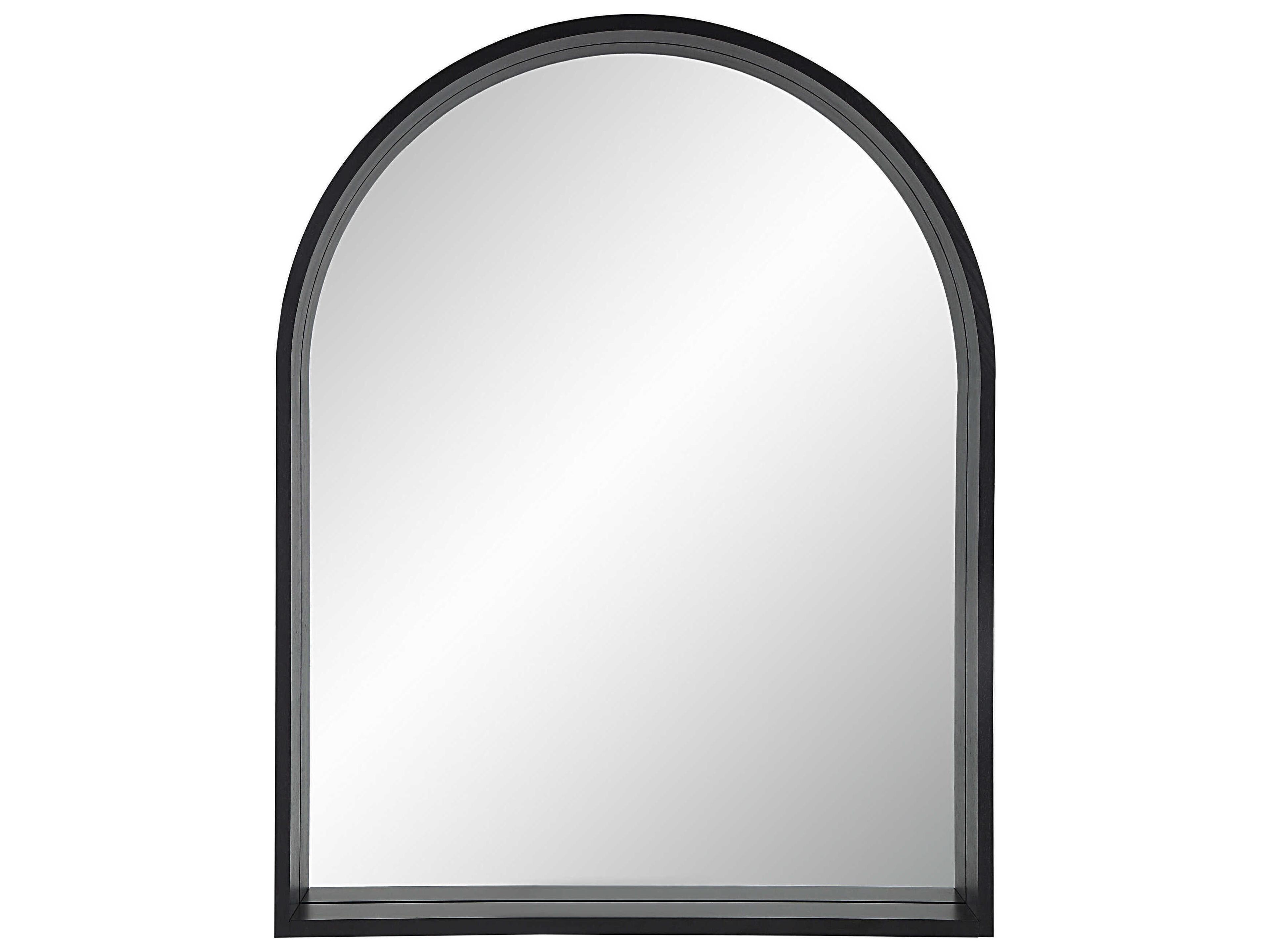 Renwil Cove Matte Black Wall Mirror