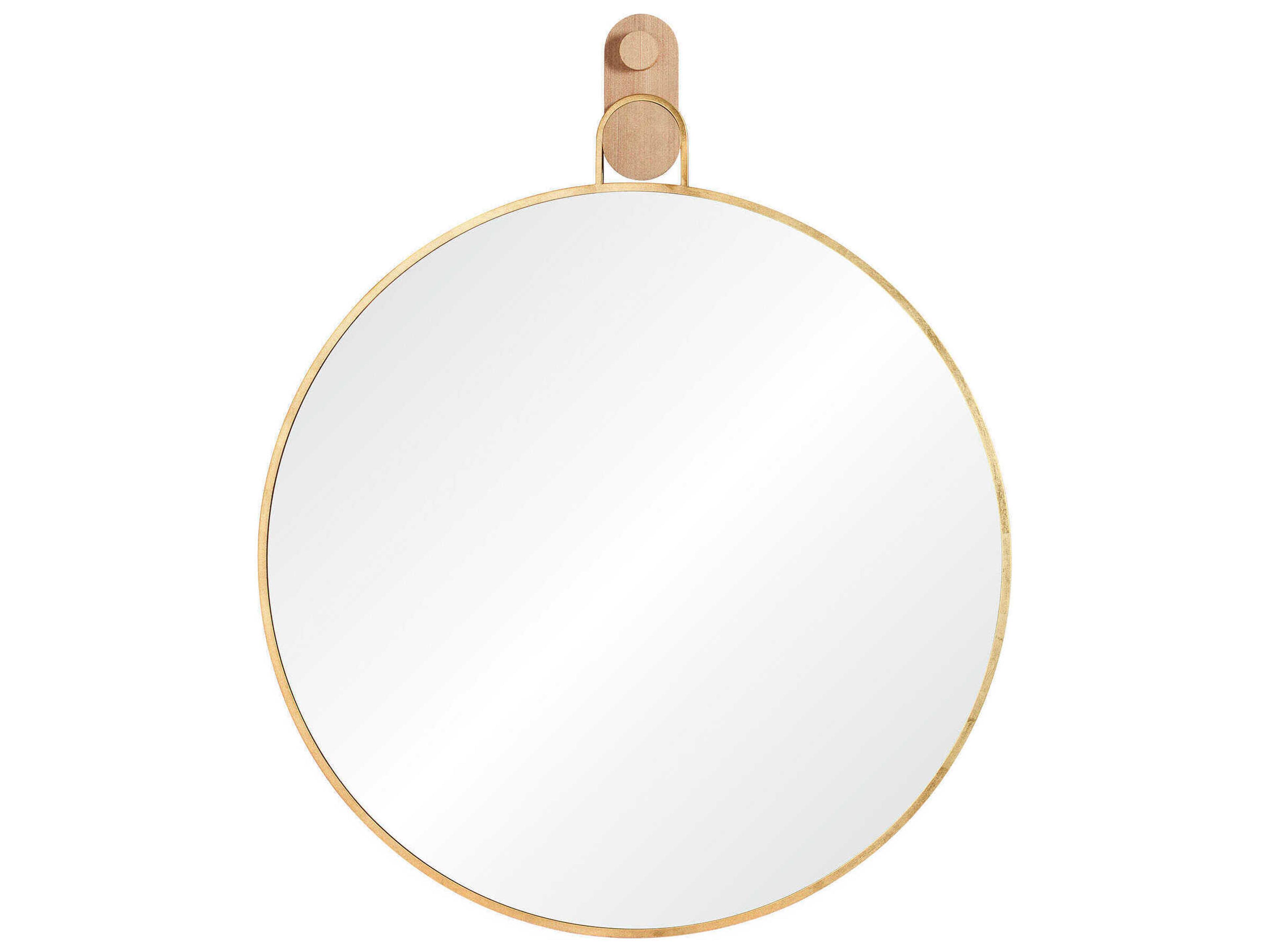 Renwil Kinsley Gold Leaf Round Wall Mirror
