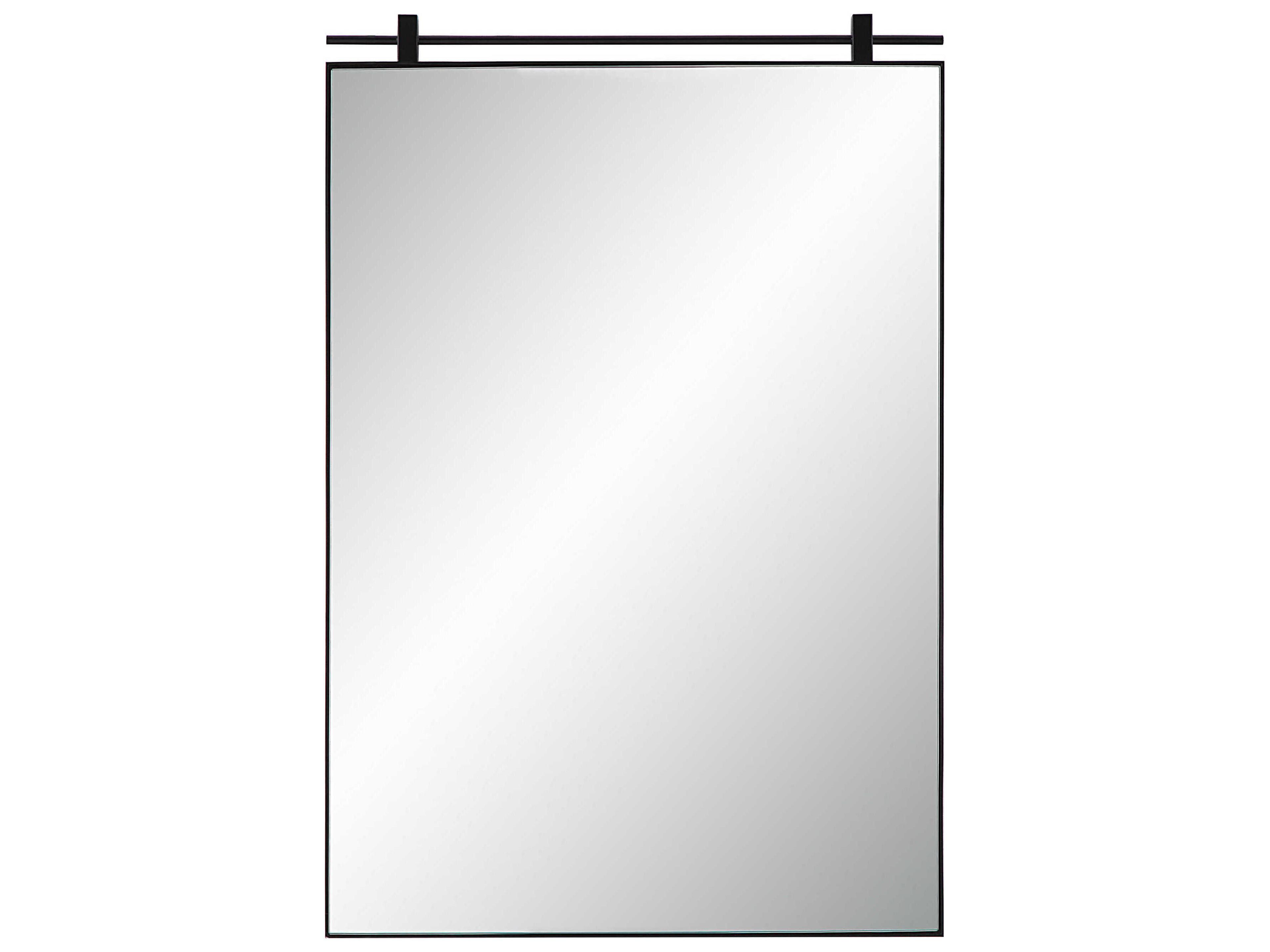 Renwil Titel Matte Black Rectangular Wall Mirror