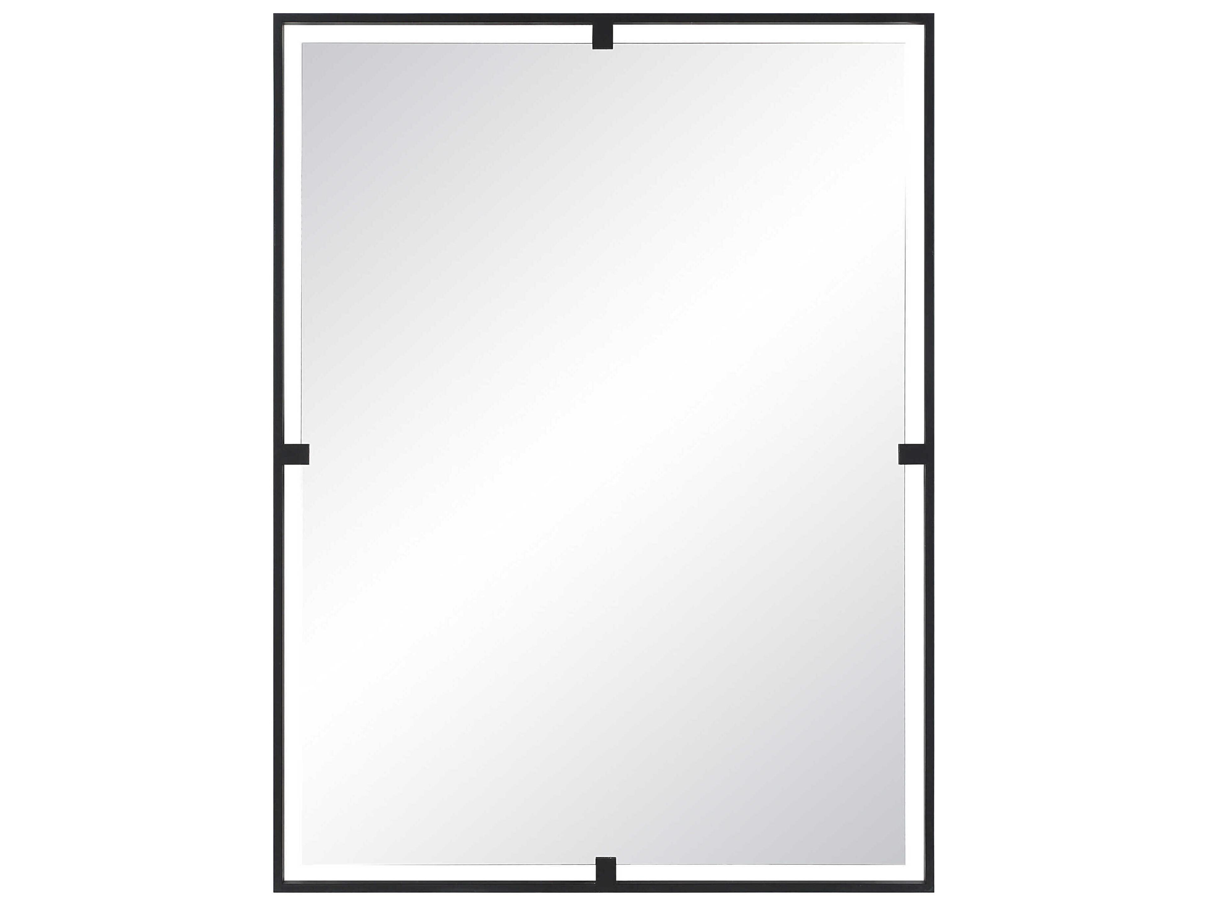 Renwil Marco Matte Black Rectangular Wall Mirror