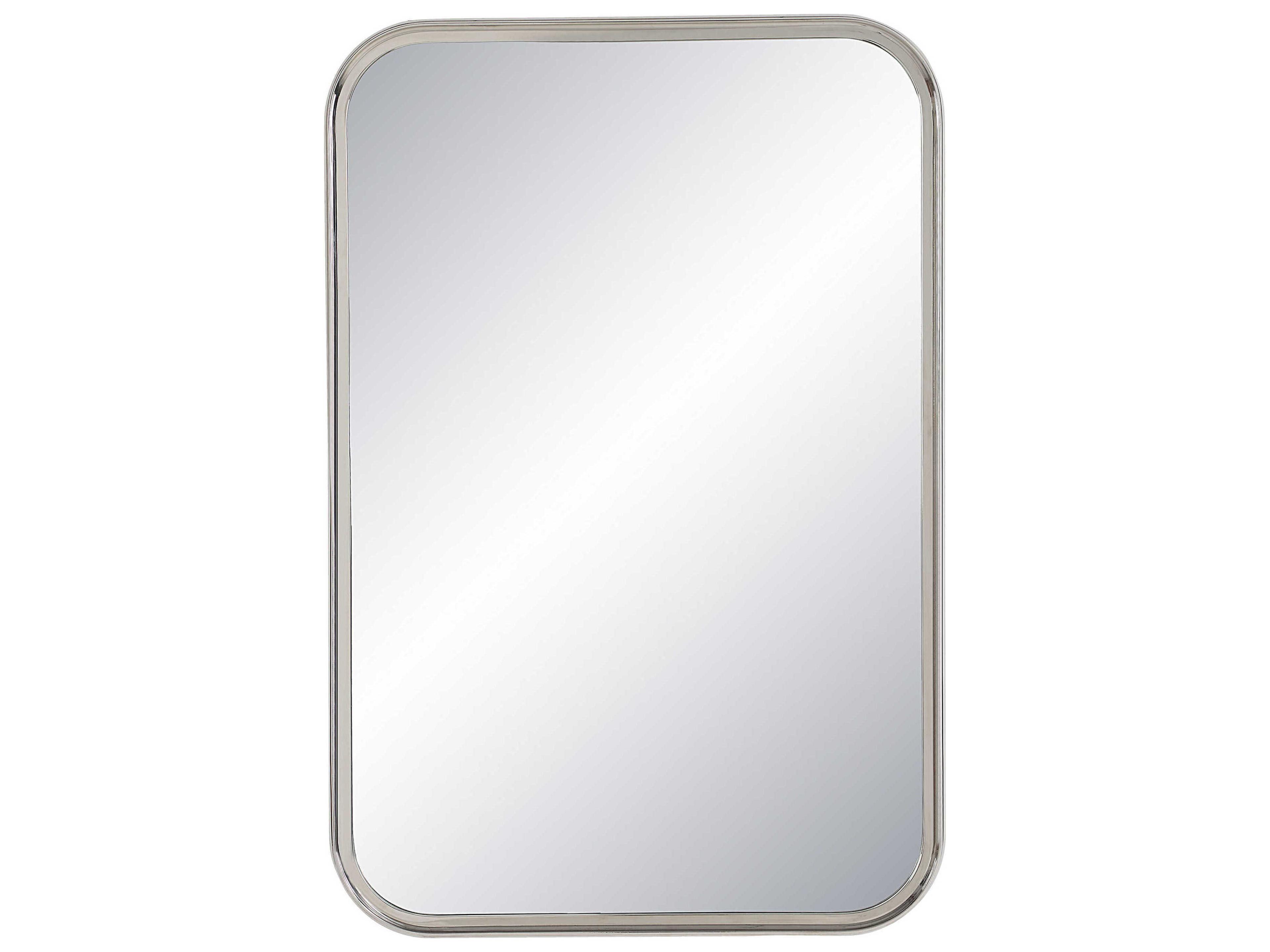 Renwil Sylvie Polished Nickel Rectangular Wall Mirror