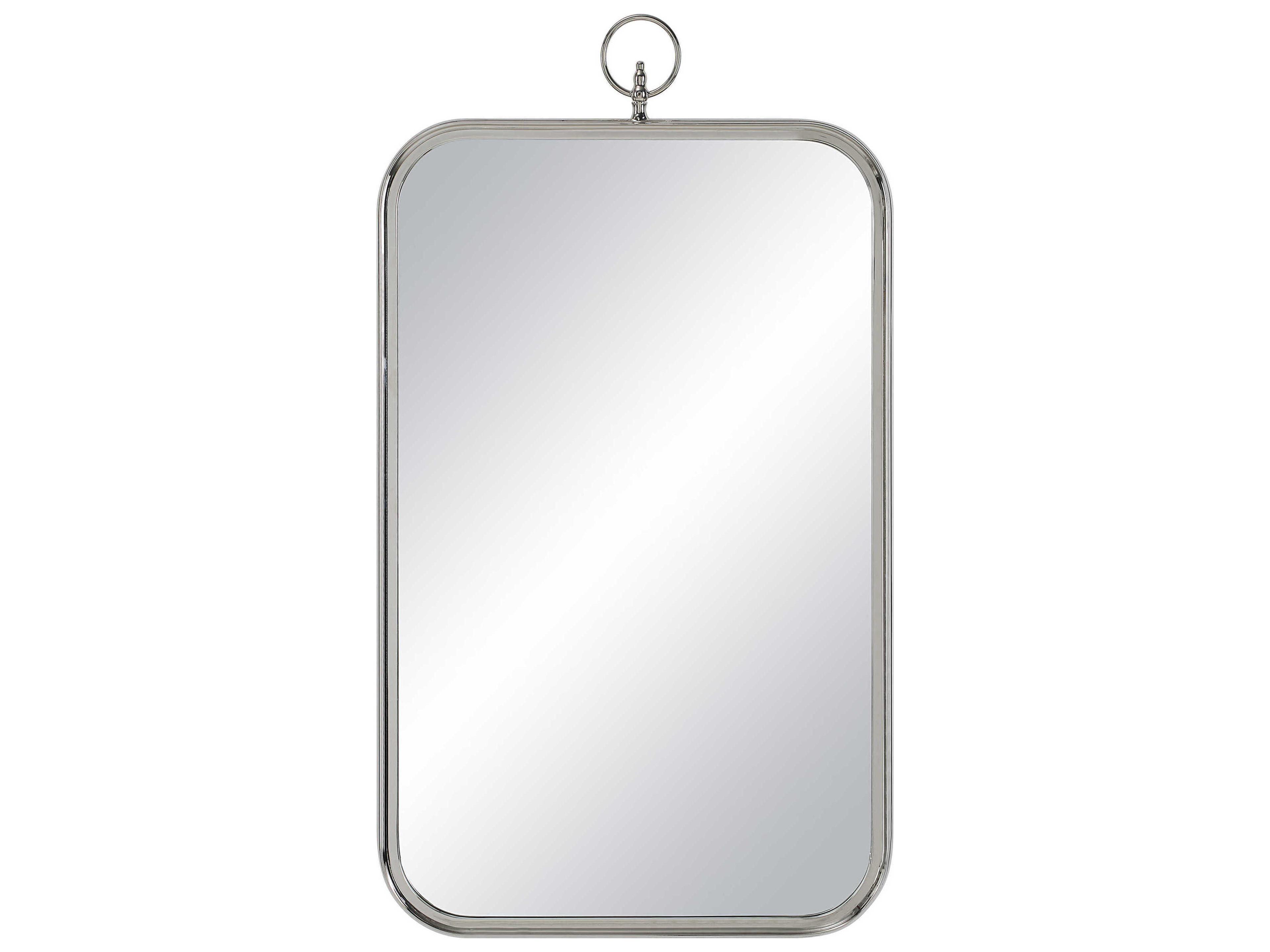 Renwil Dios Polished Nickel Rectangular Wall Mirror