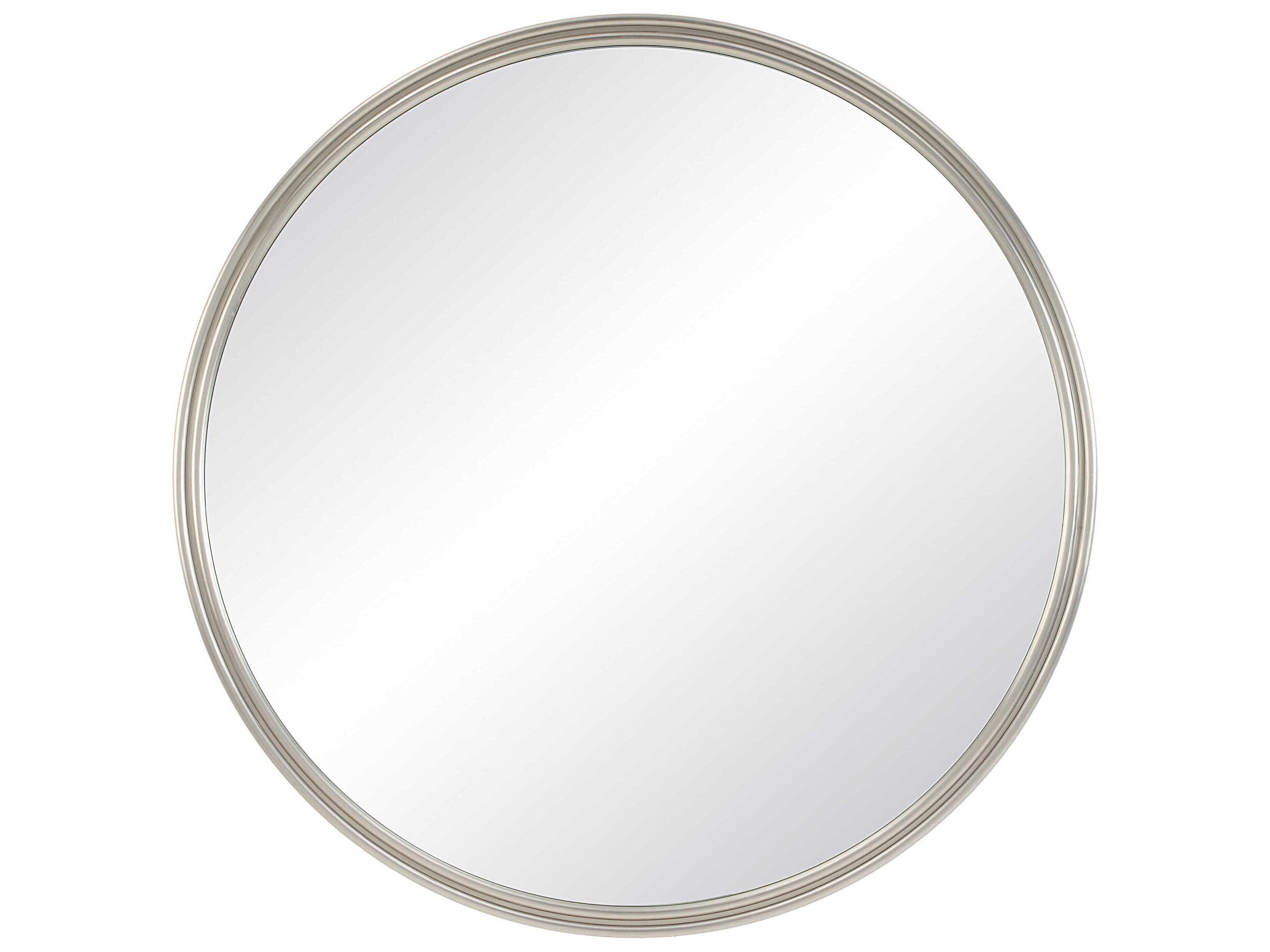 Renwil Oltimo Matte Satin Nickel Round Wall Mirror