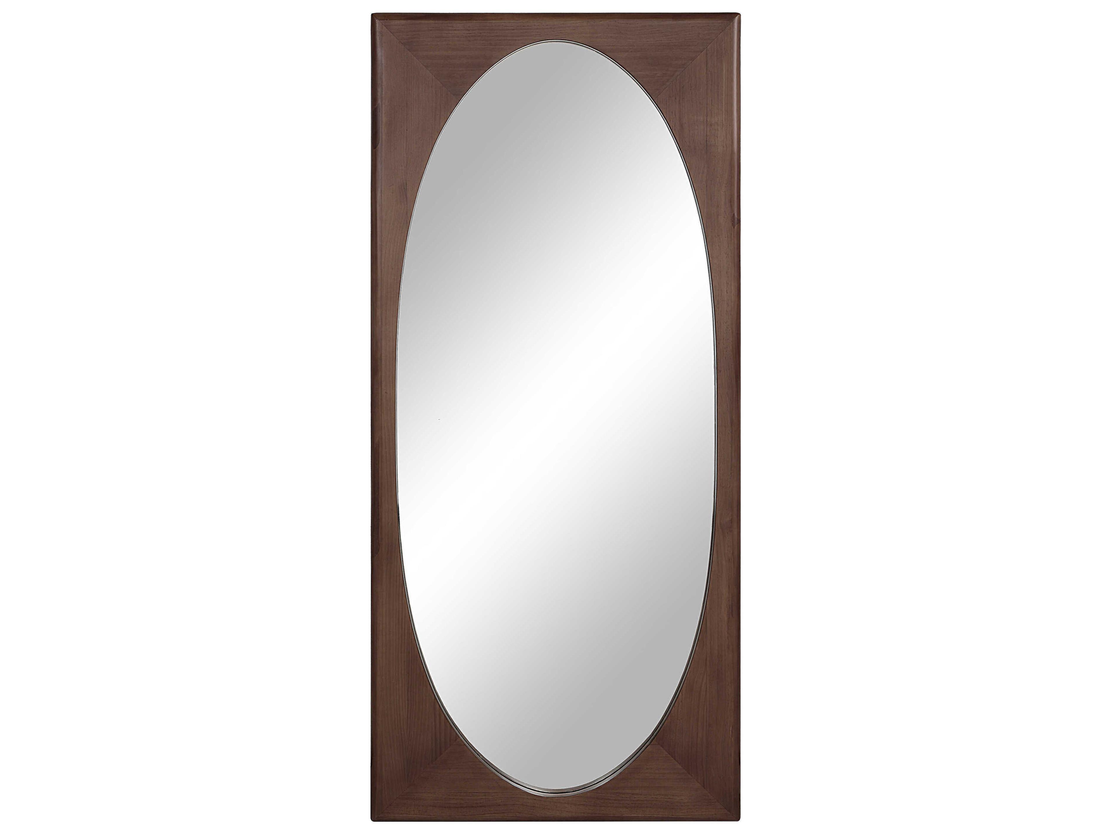 Renwil Sitia Walnut Rectangular Wall Mirror