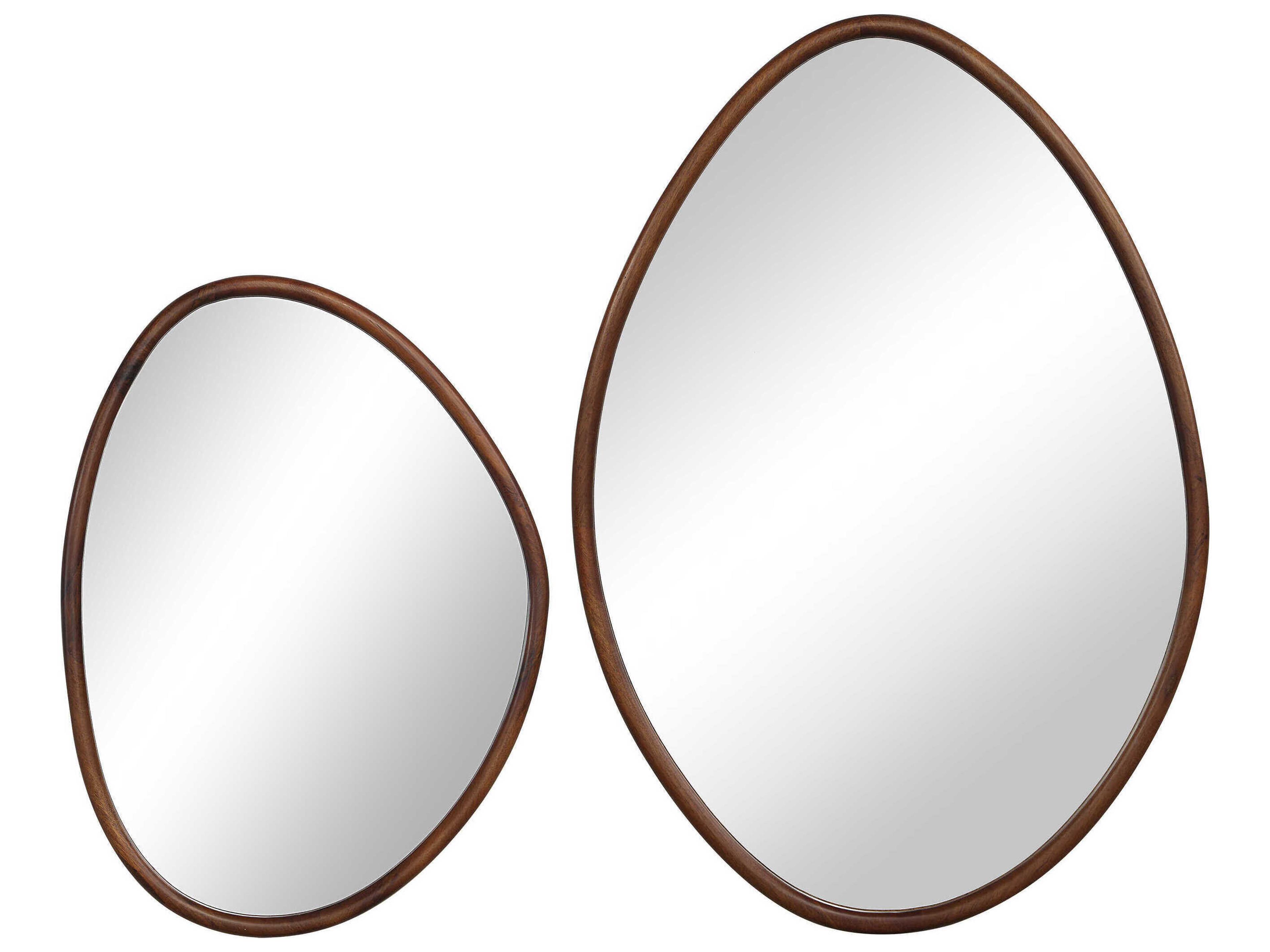 Renwil Tivoli Walnut Wall Mirror Set of 2