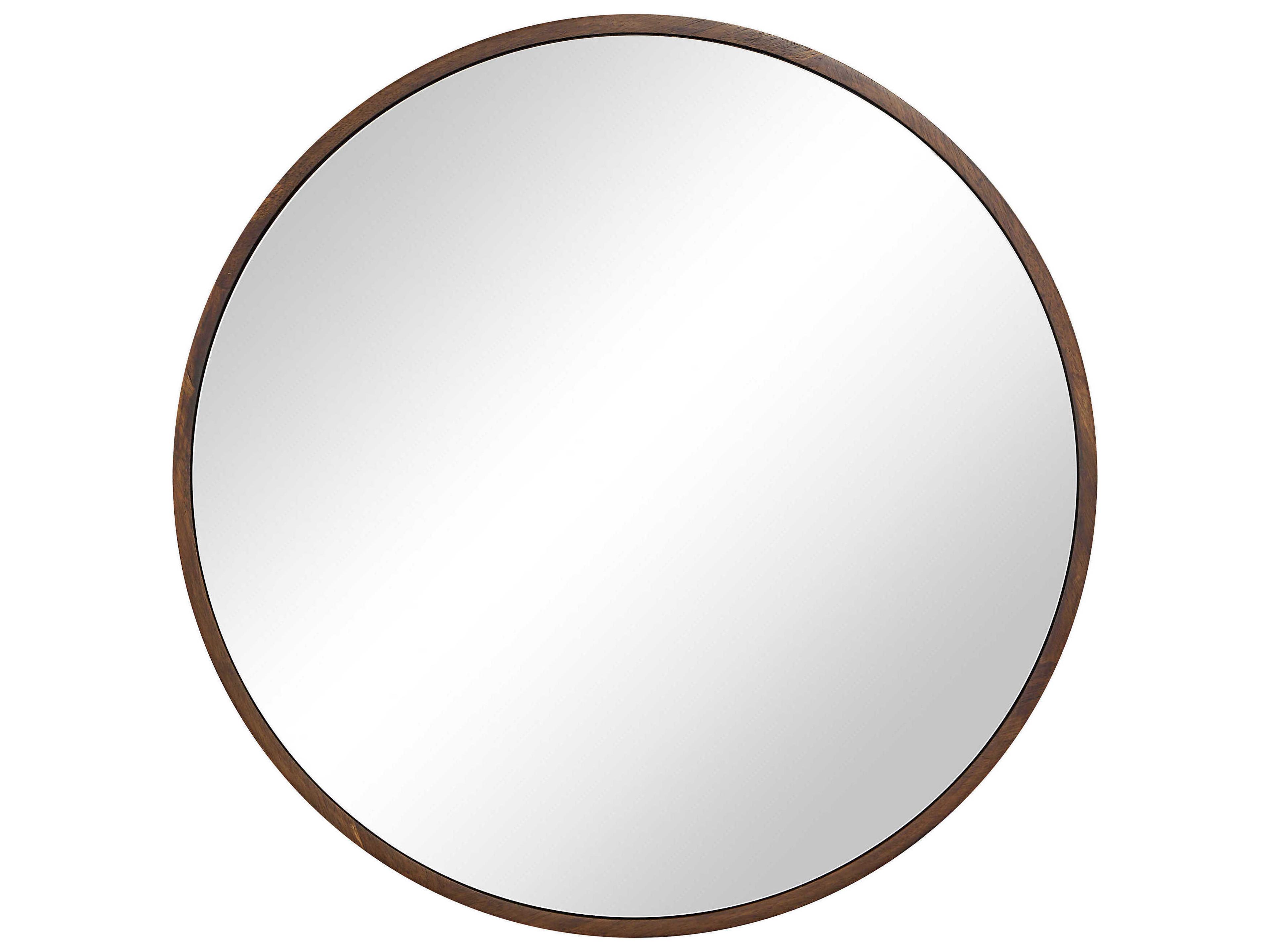 Renwil Modi Walnut Round Wall Mirror