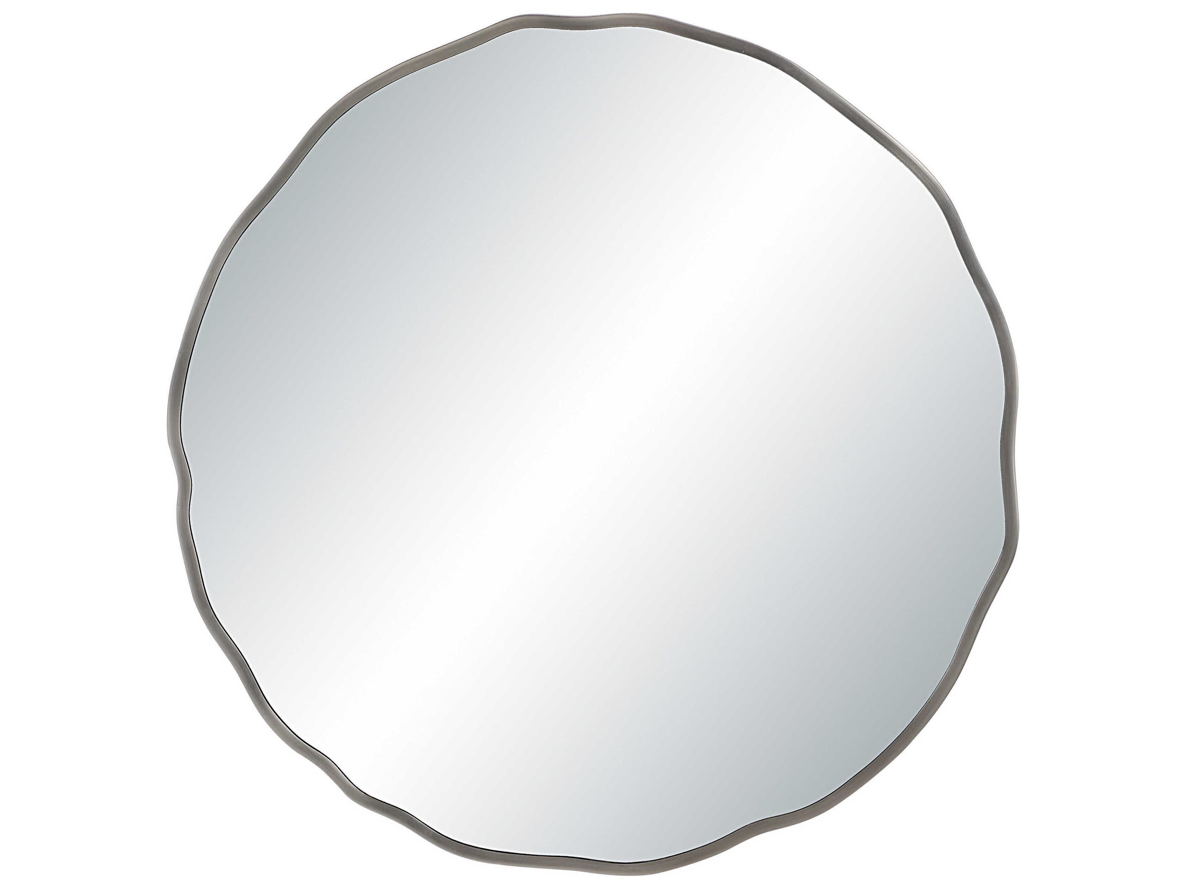 Renwil Cerro Antique Nickel Round Wall Mirror