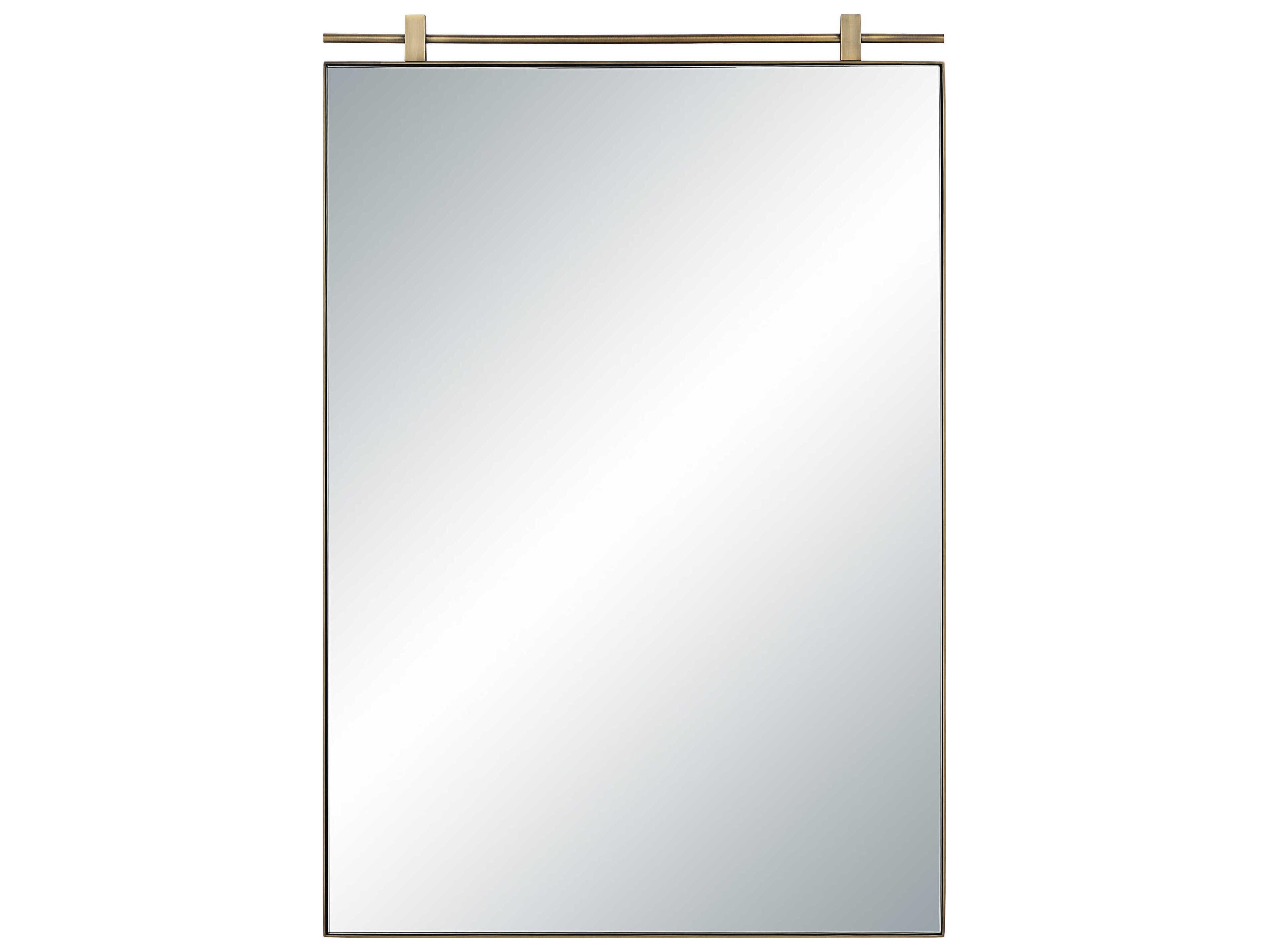 Renwil Neem Dark Antique Brushed Brass Rectangular Wall Mirror