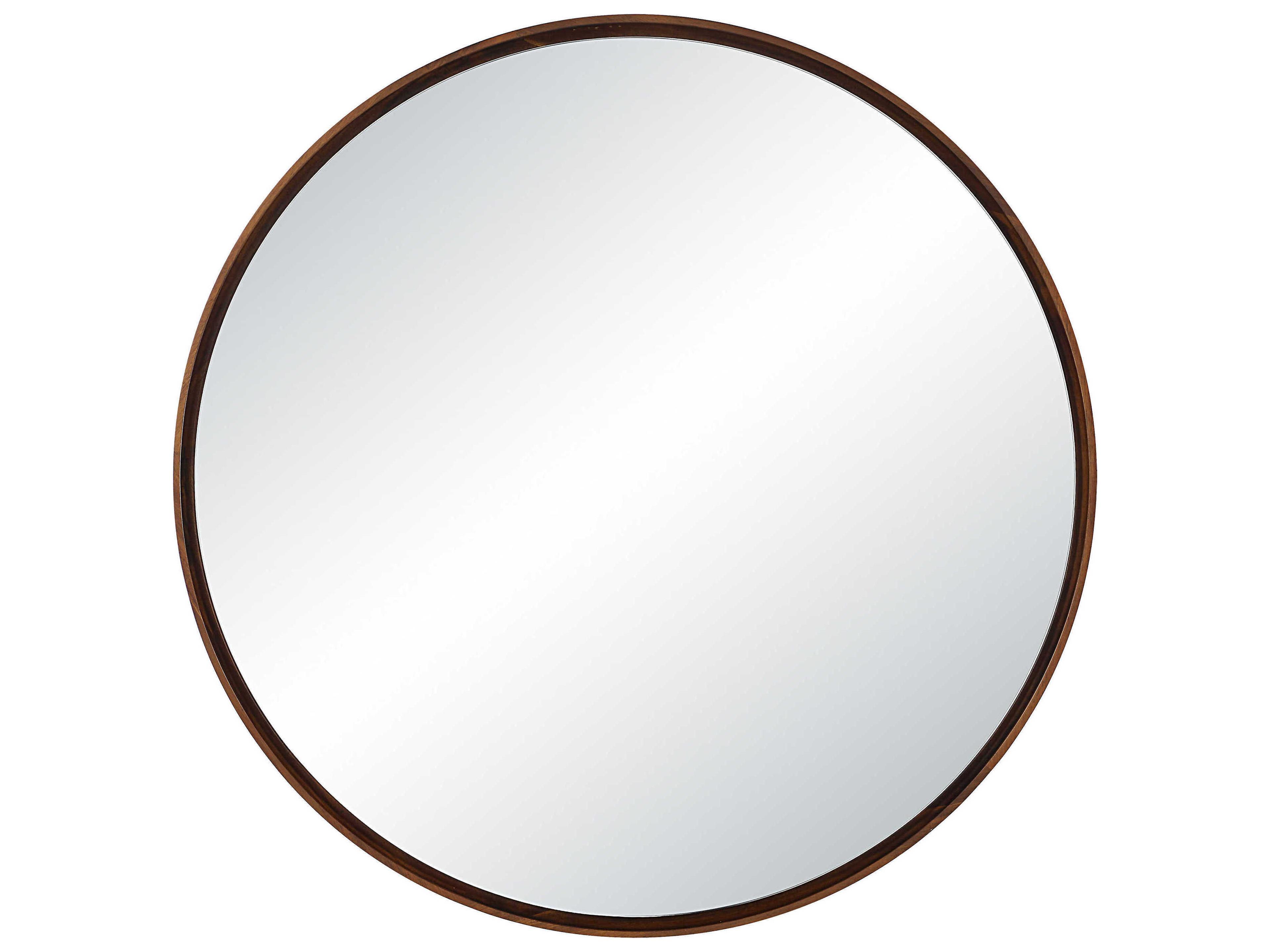 Renwil Cabiria Walnut Round Wall Mirror