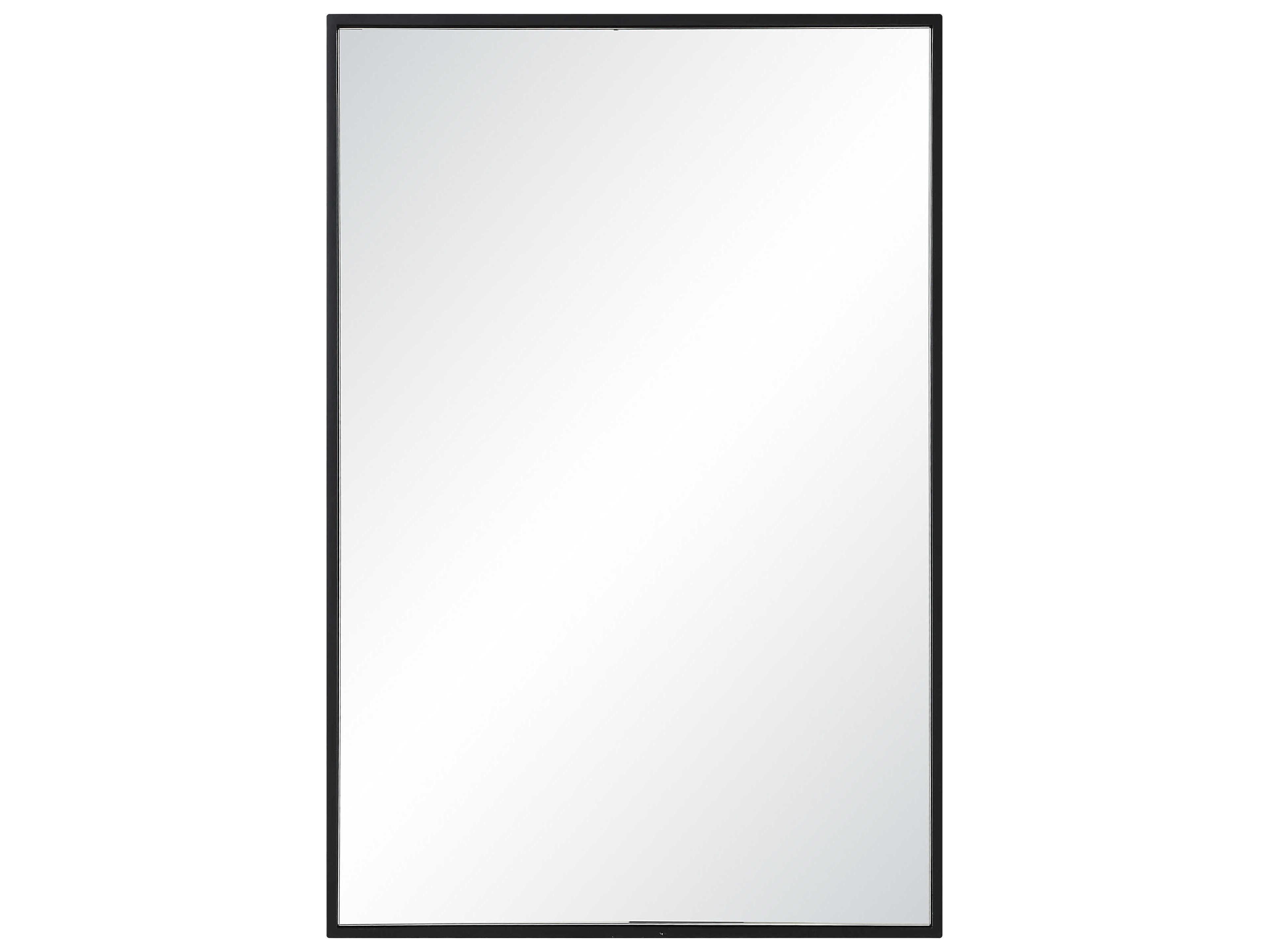 Renwil Agata Matte Black Rectangular Wall Mirror