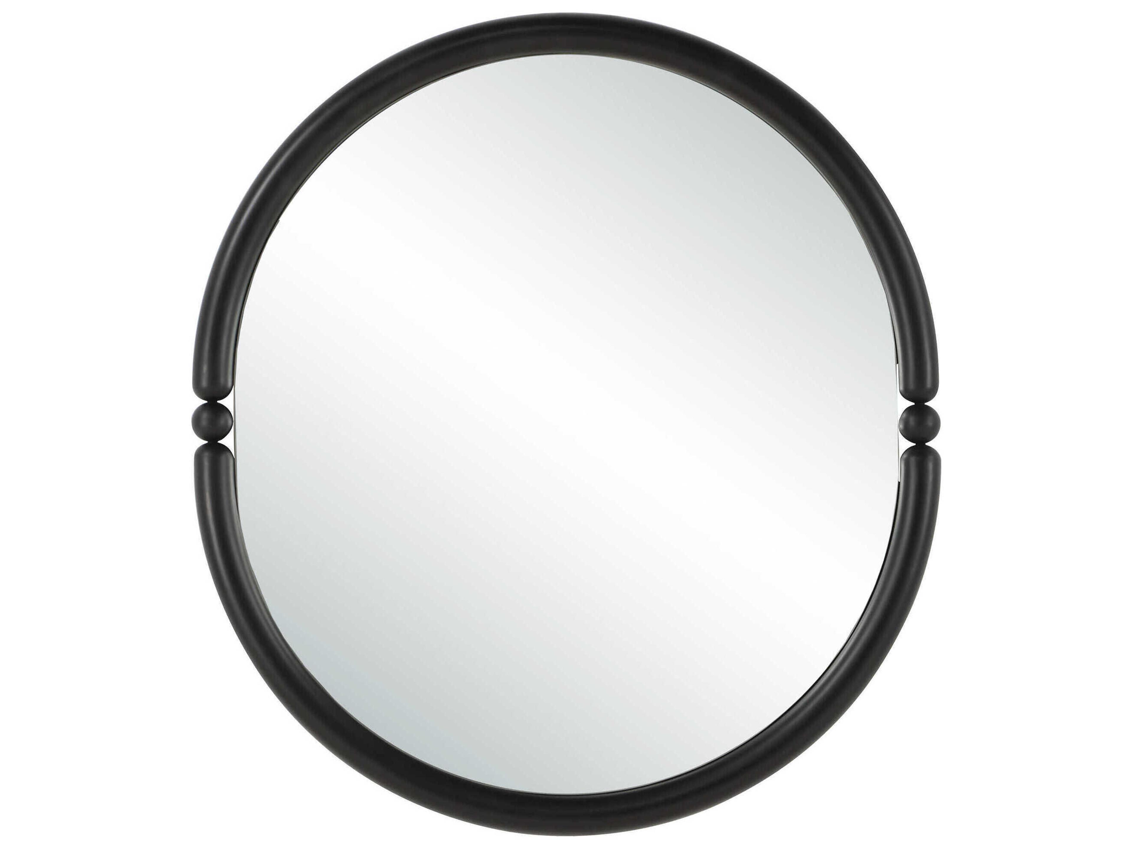 Renwil Ditto Matte Black Oval Wall Mirror