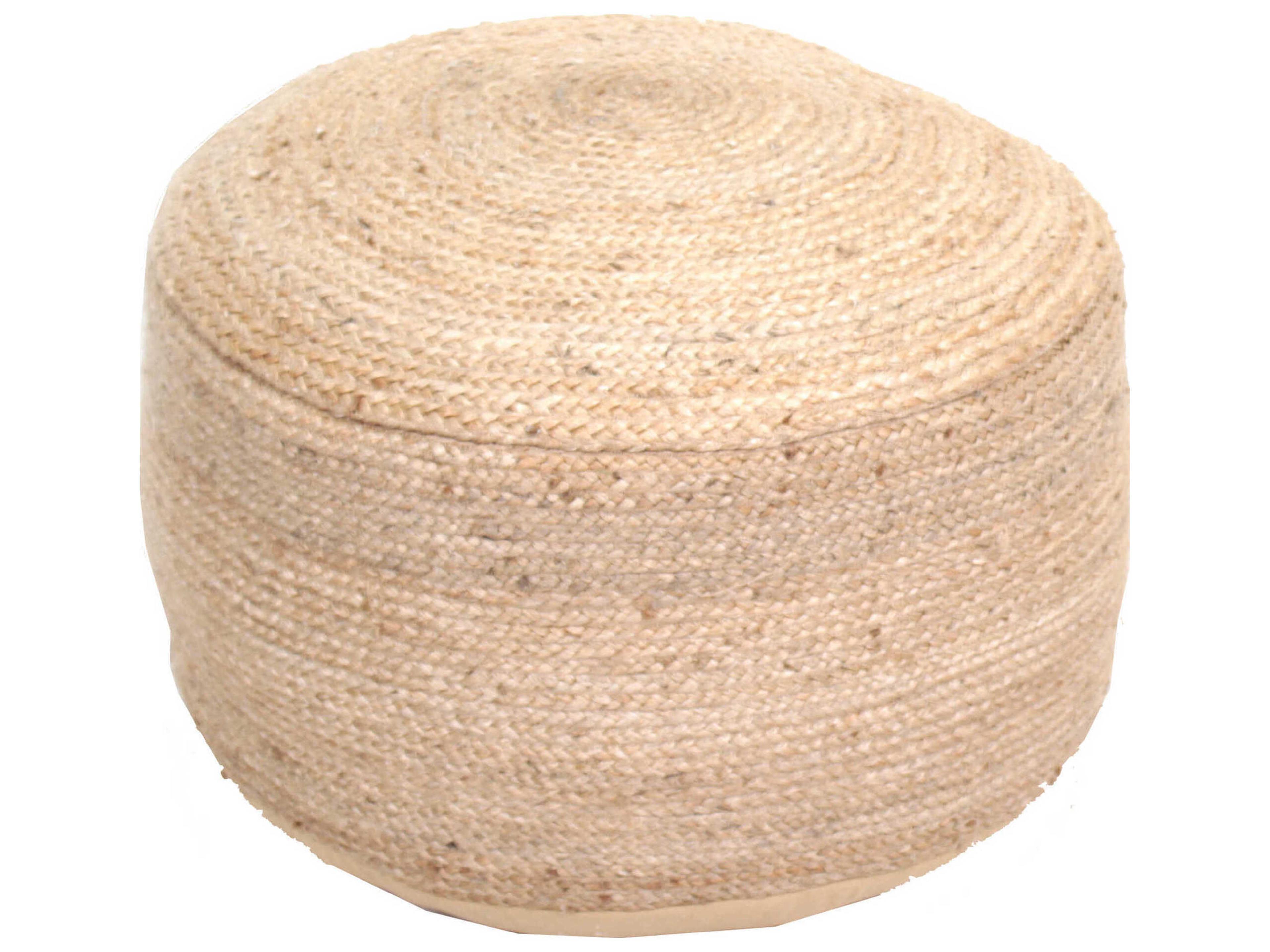 Renwil Clendon Natural Beige Pouf