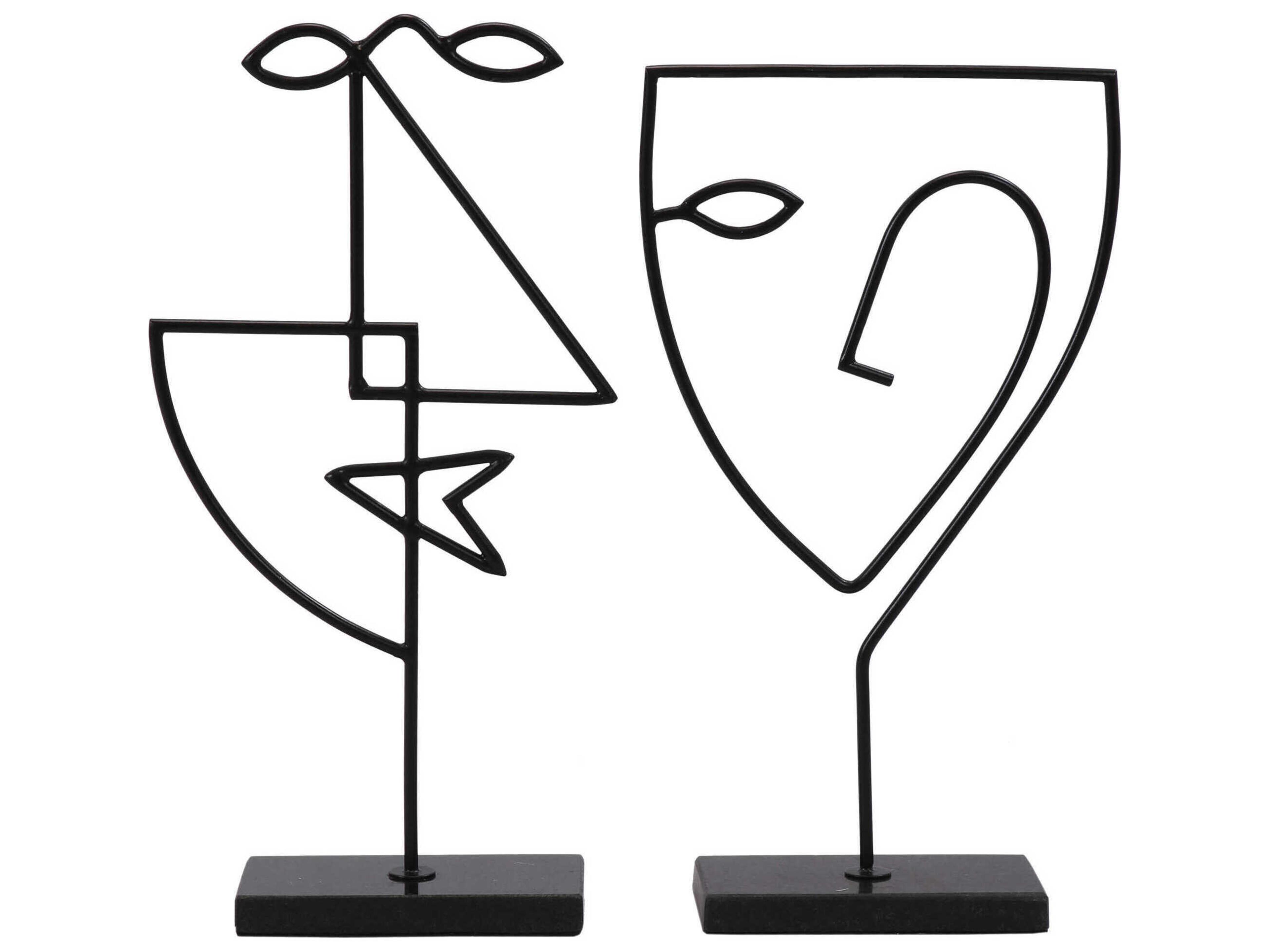 Renwil Posie Matte Black Statue