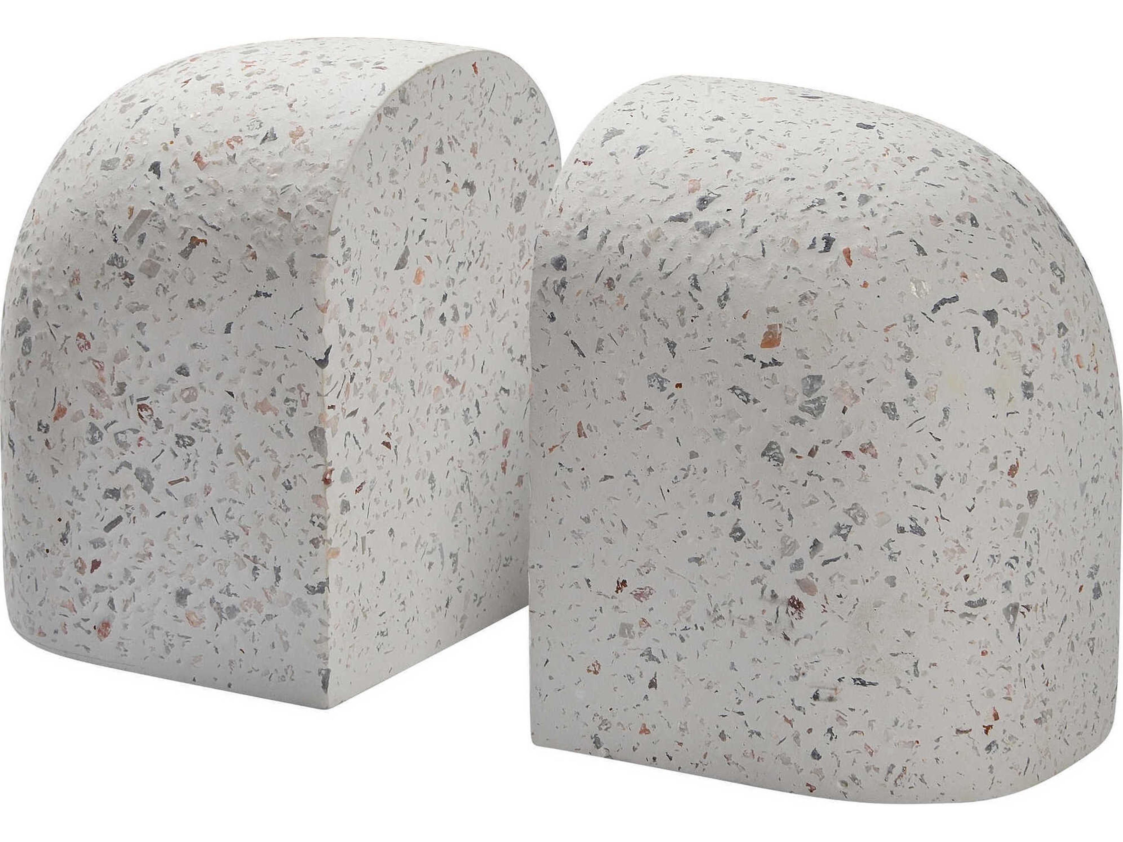Renwil Bruno White Speckled Bookends