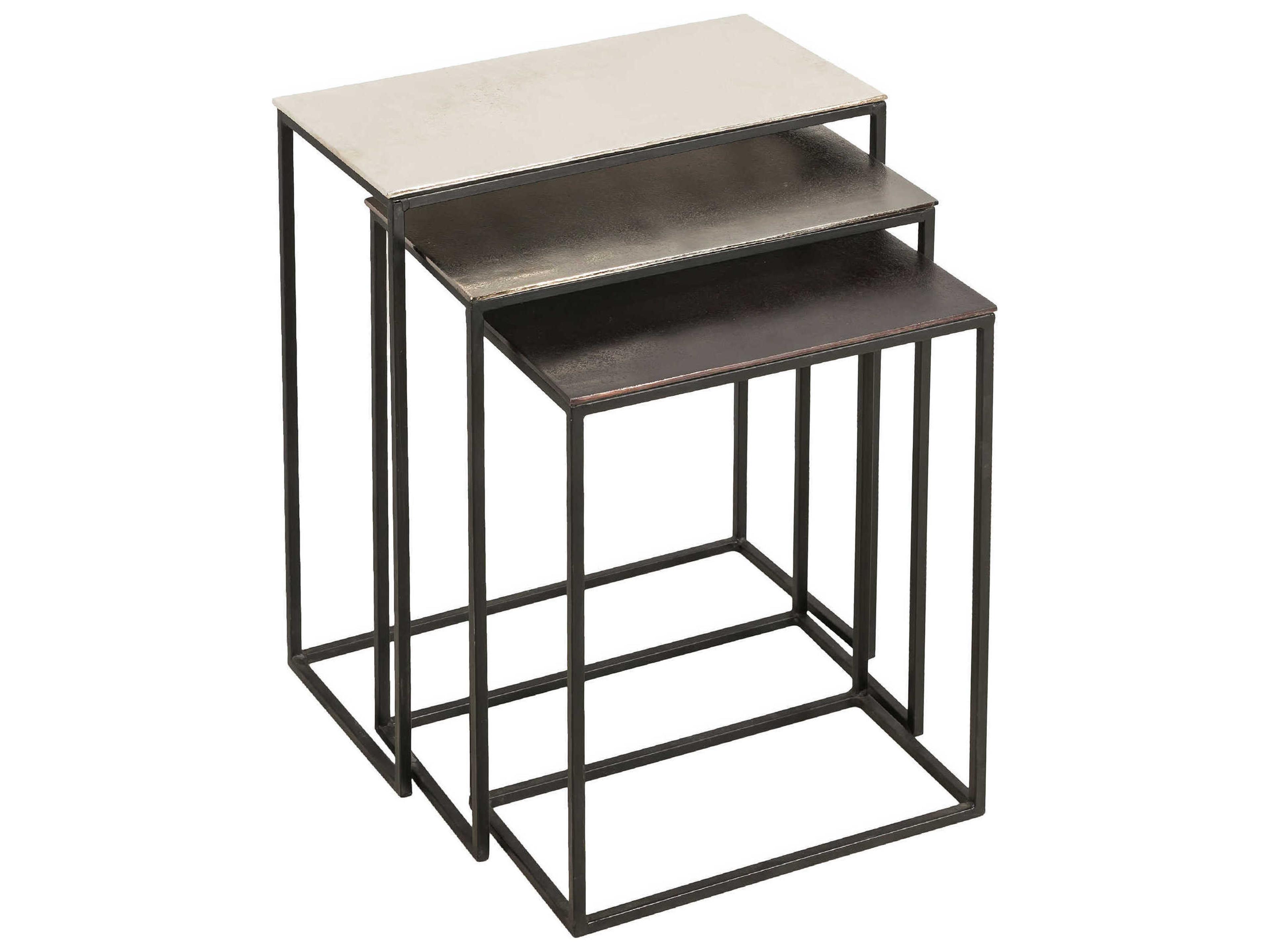Renwil Manisa Rectangular Metal Black End Table