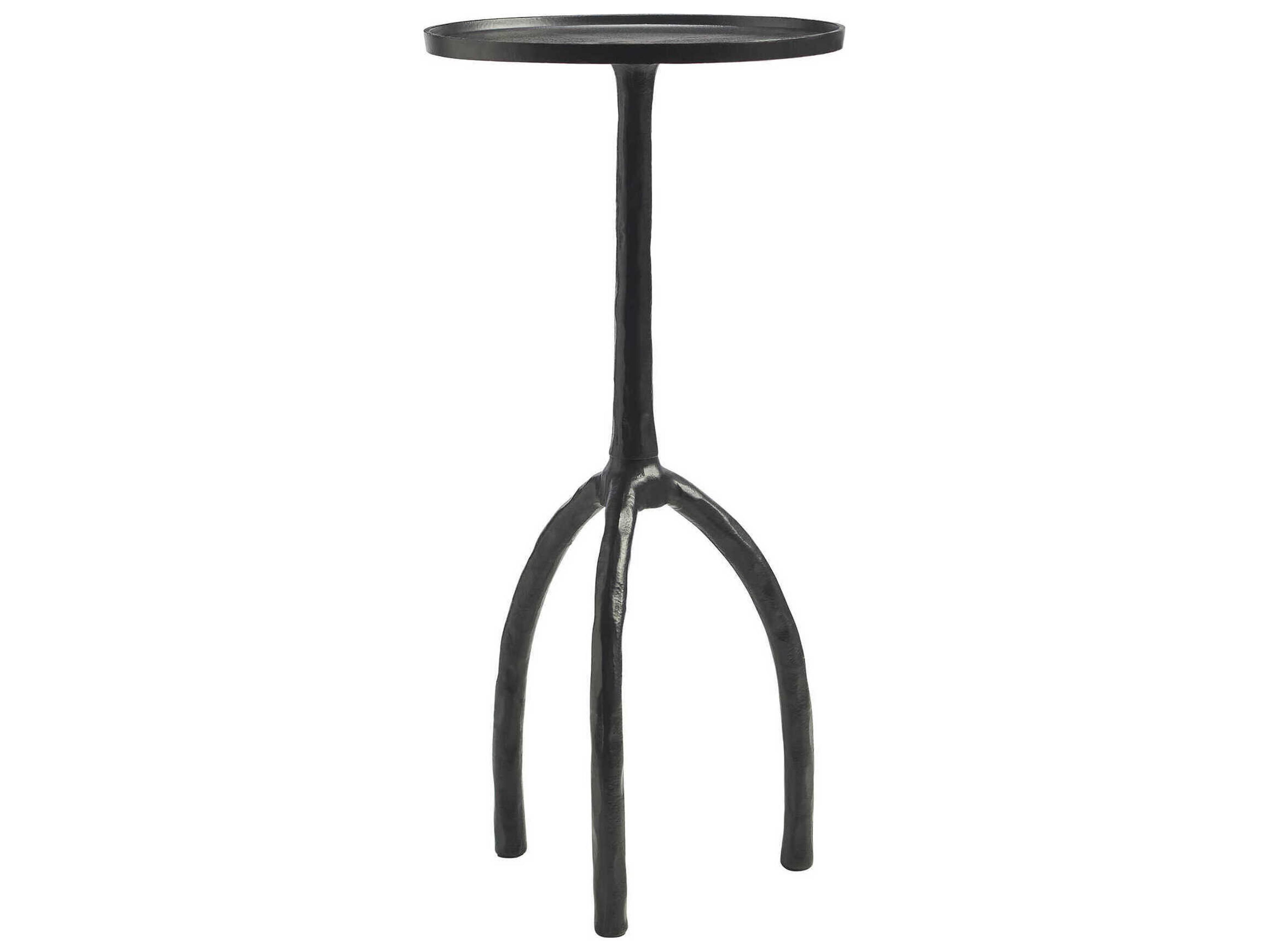Renwil Konsta Round Metal Matte Black End Table