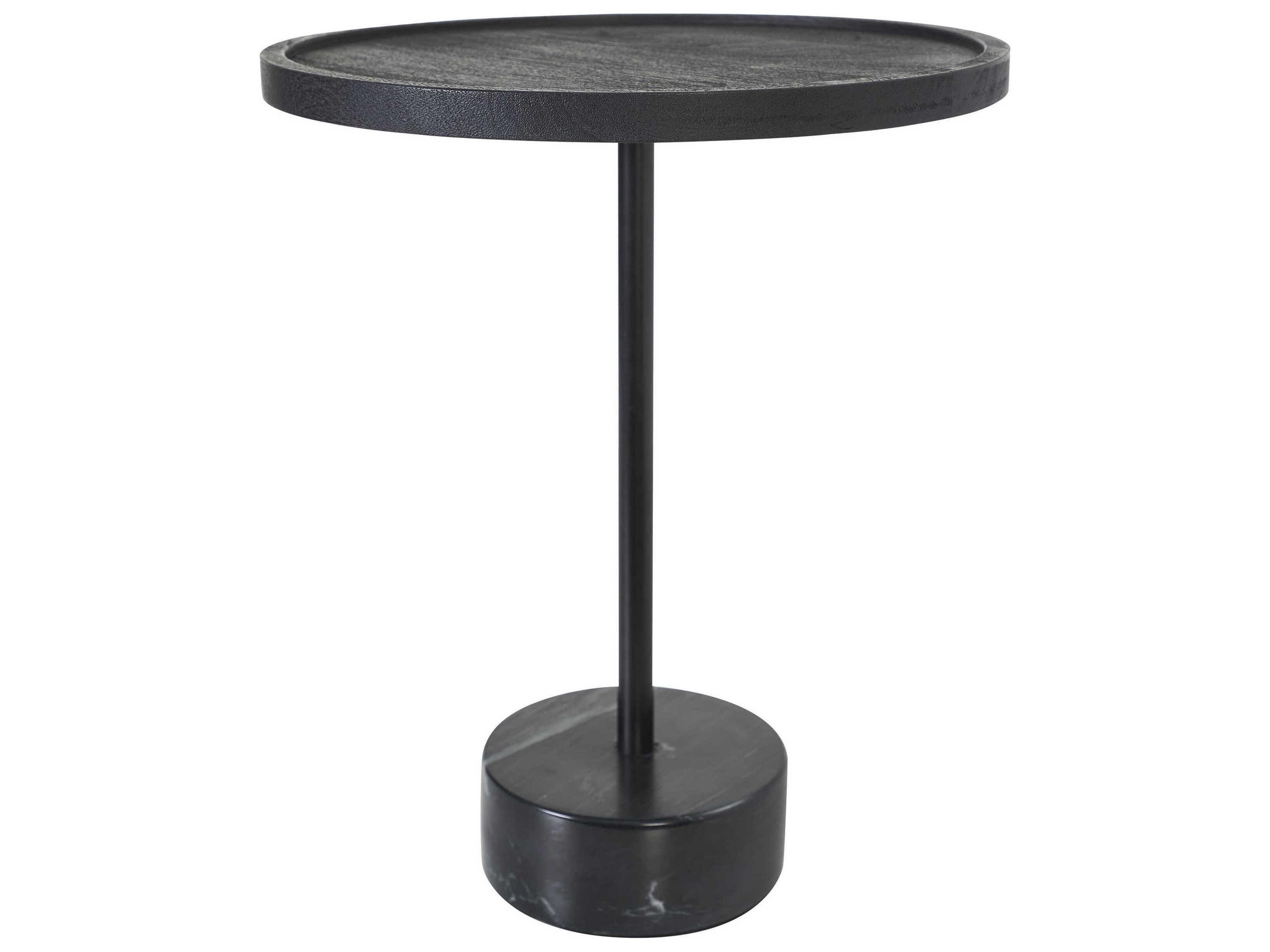 Renwil Samba Round Wood Black End Table