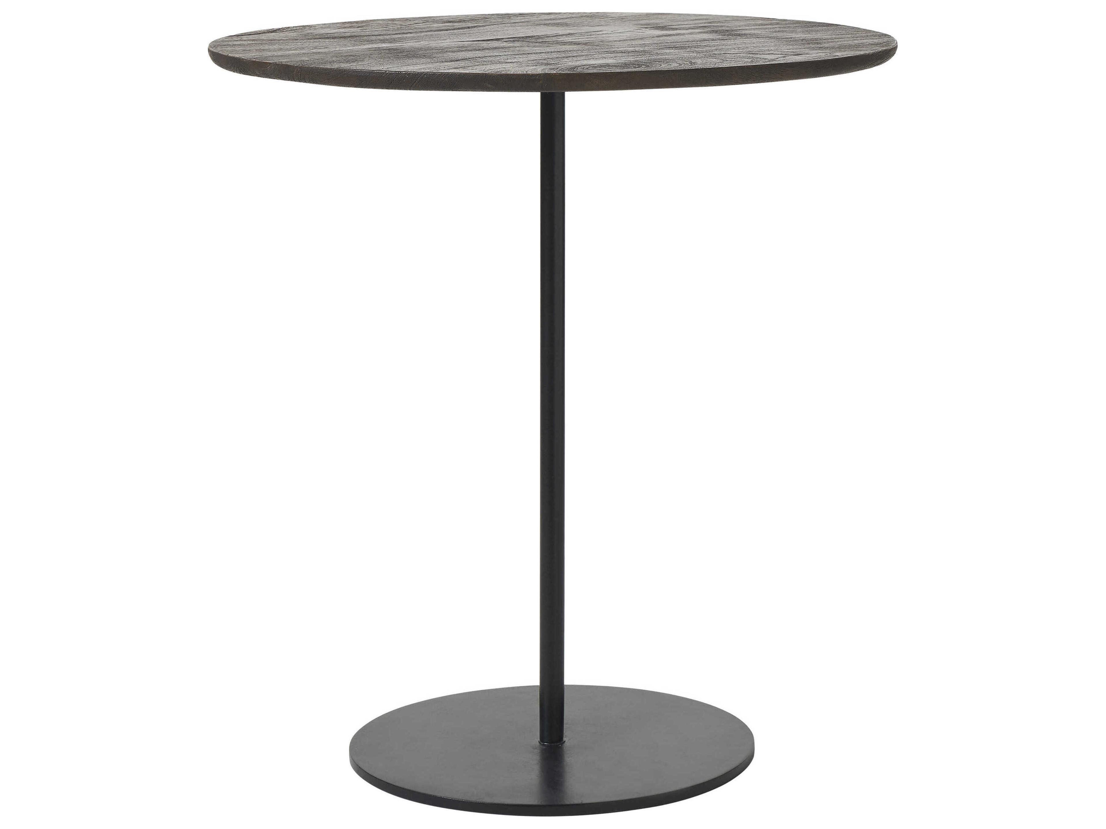 Renwil Argos Round Wood Walnut End Table