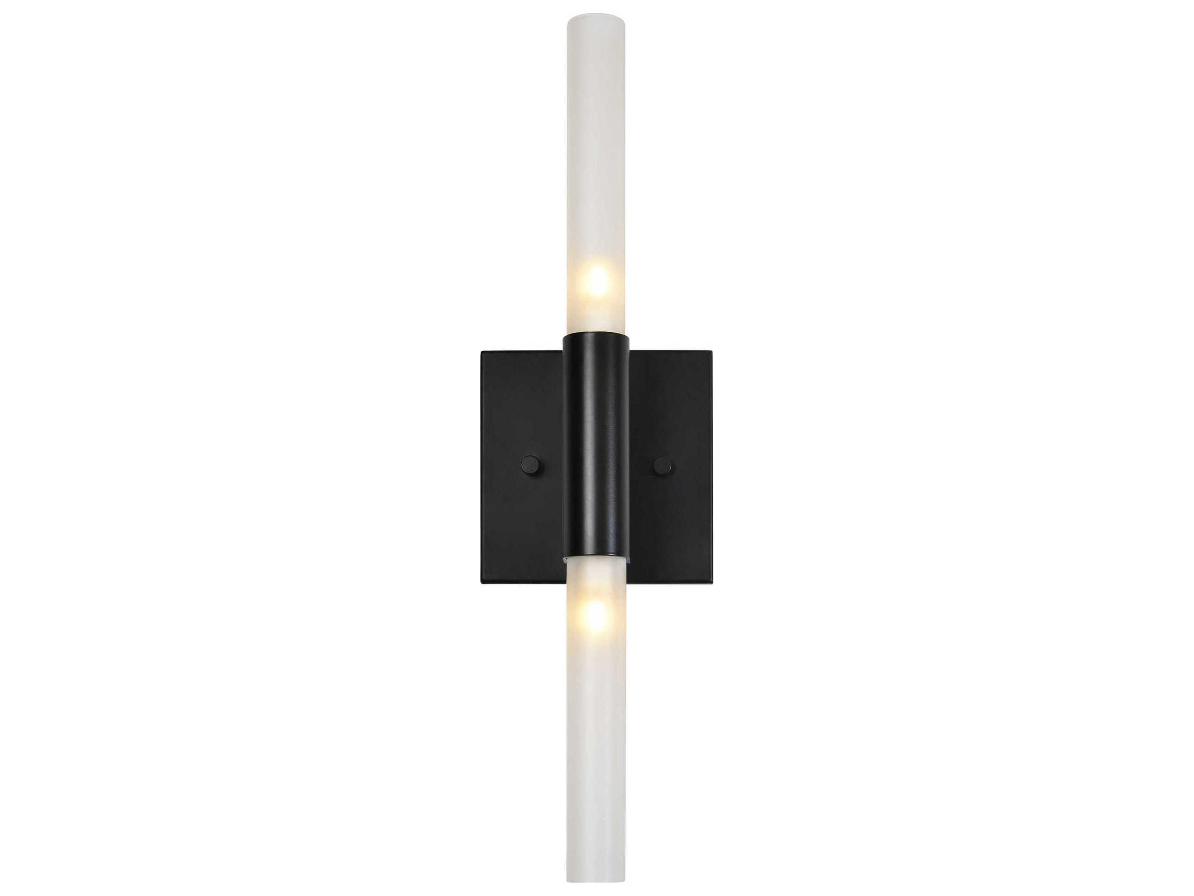 Renwil Lina 2-Light Matte Black Wall Sconce