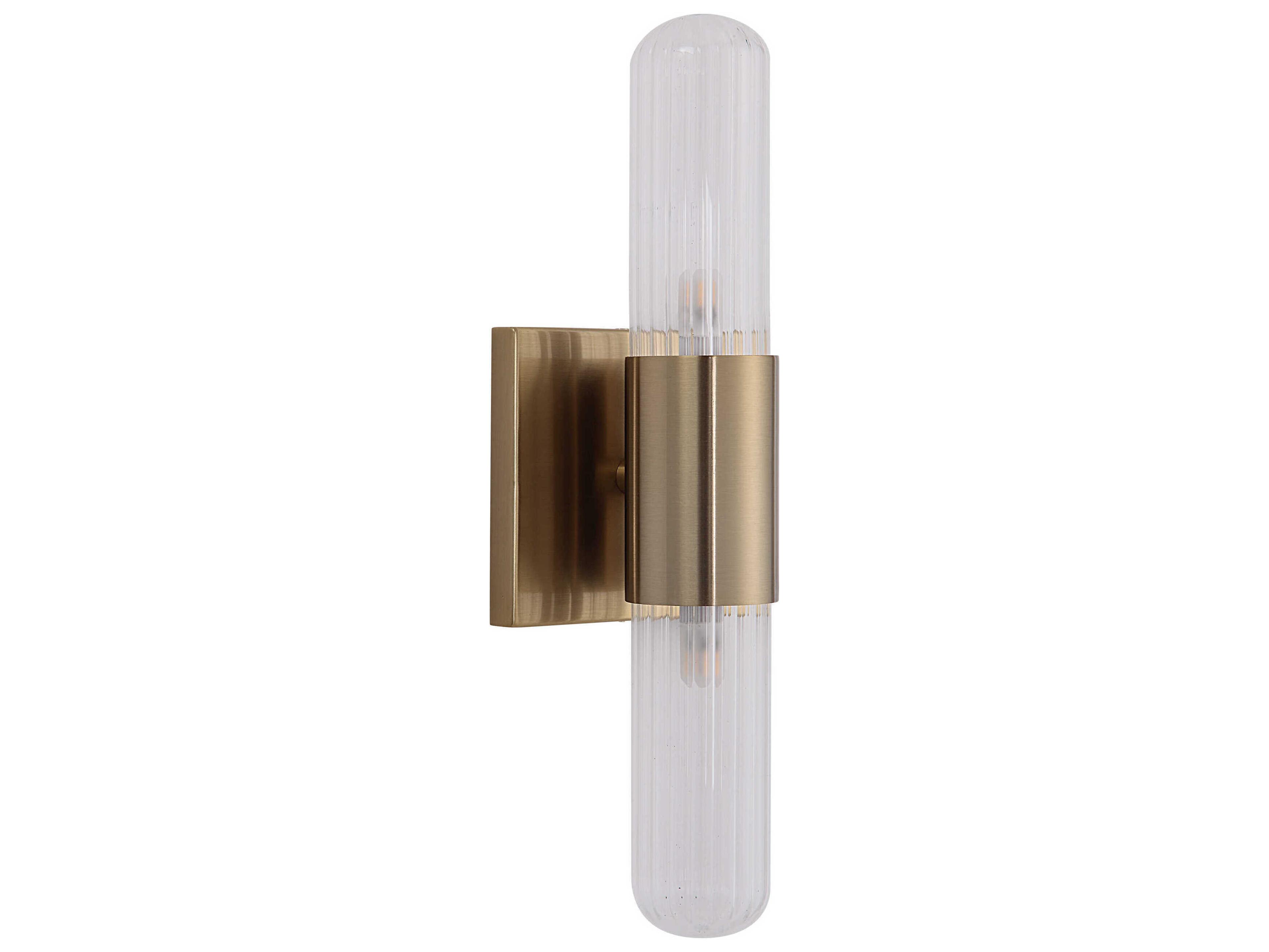 Renwil Chiara 2-Light Plated Burnished Brass Wall Sconce