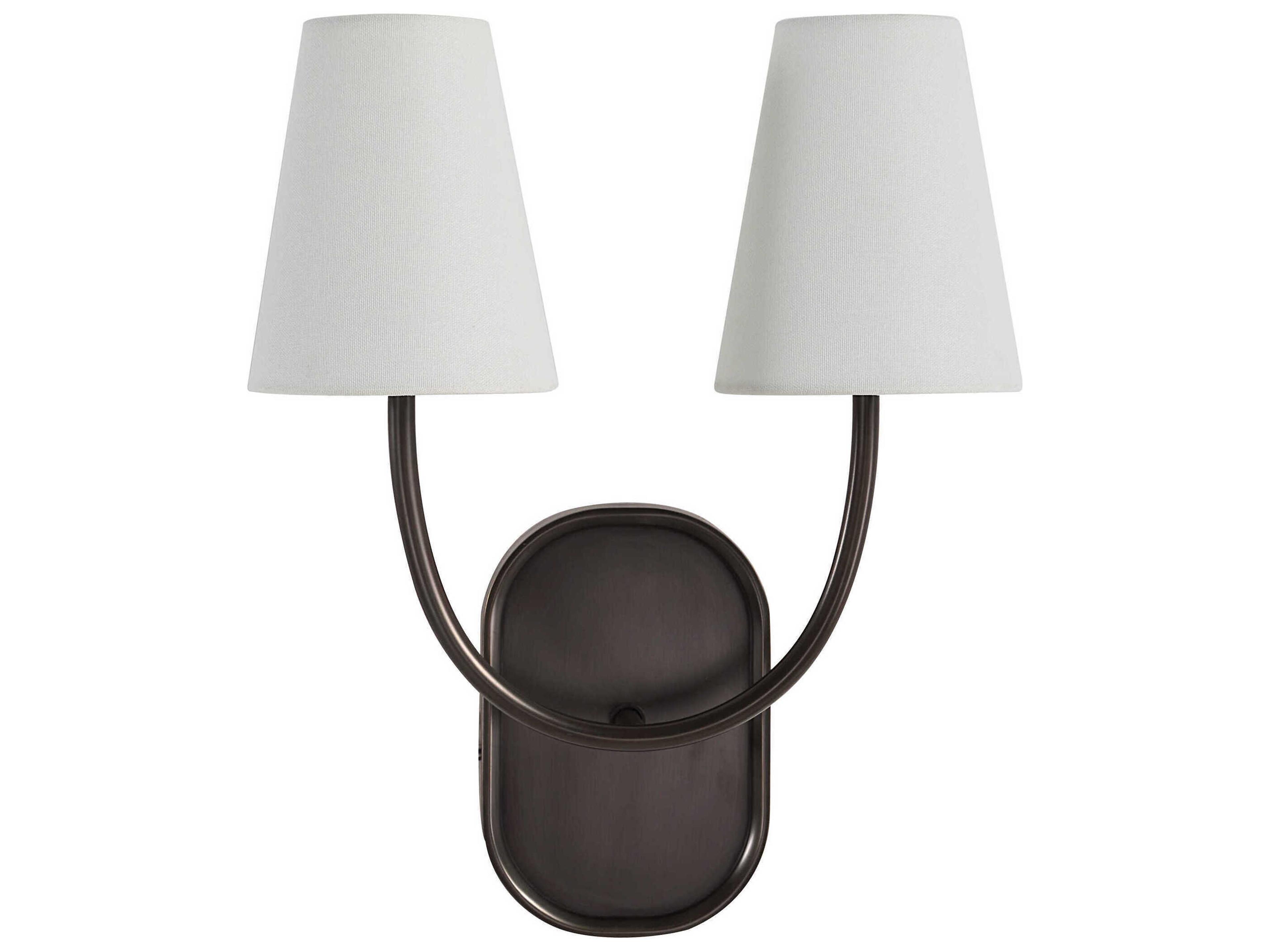 Renwil Megara 2-Light Plated Dark Antique Bronze Wall Sconce