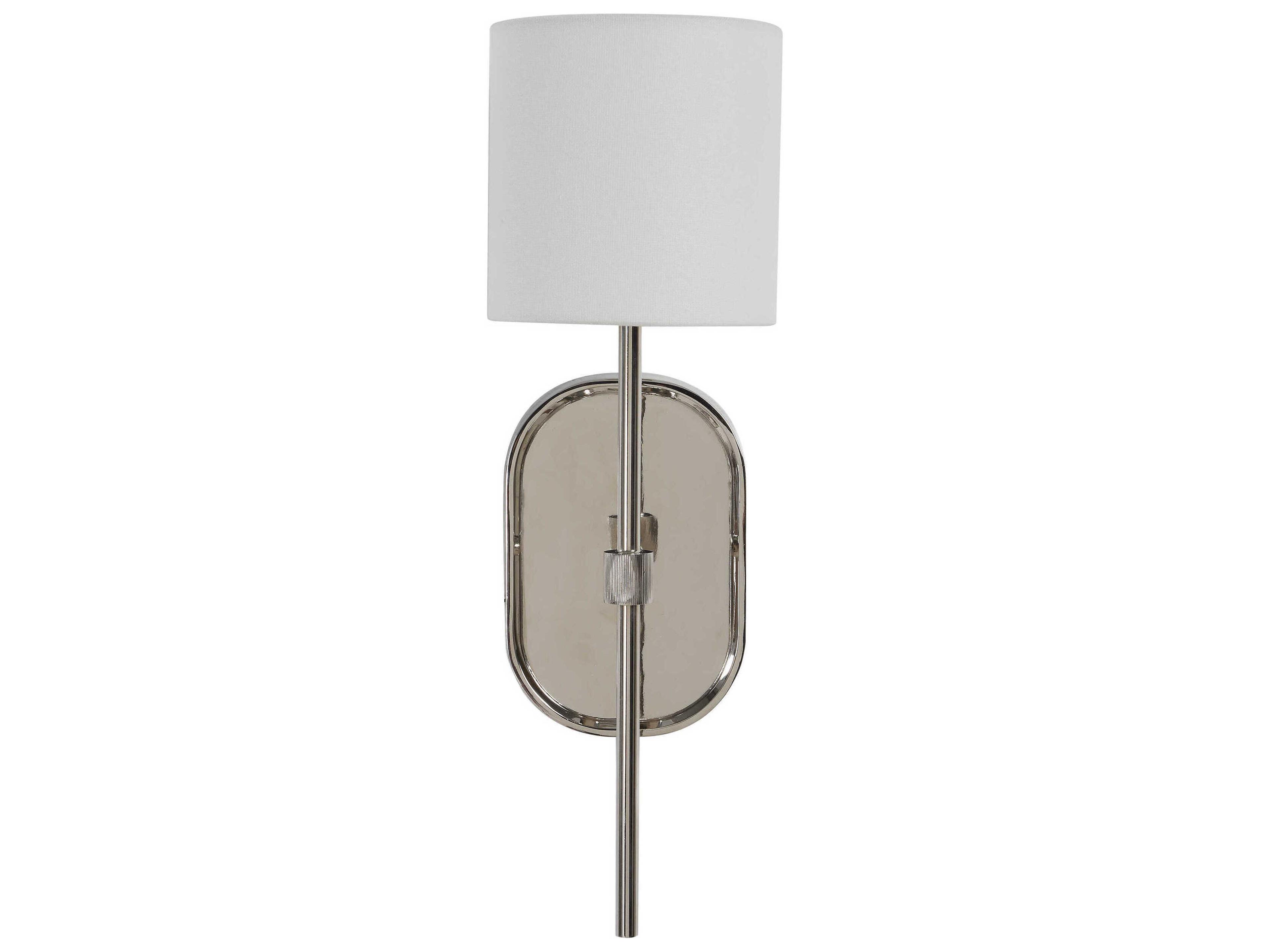 Renwil Whitney 1-Light Plated Polished Nickel Wall Sconce