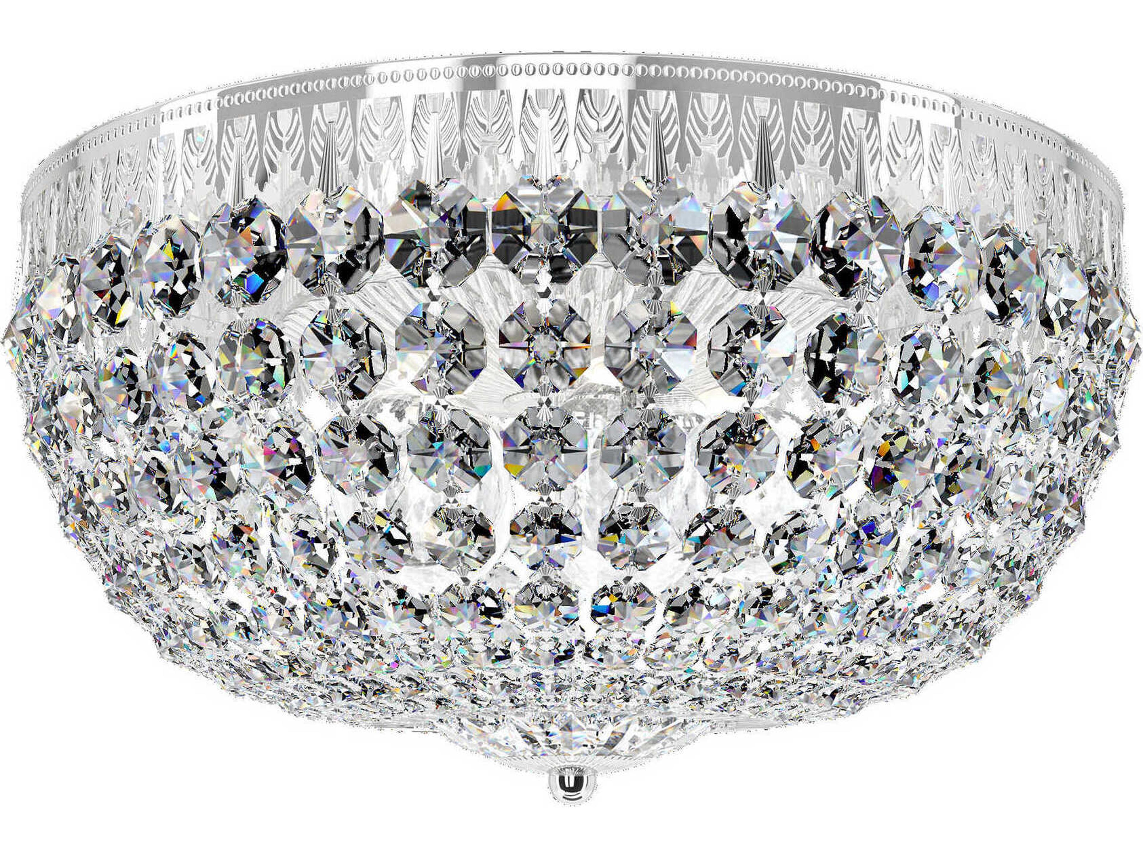 Schonbek Petit Crystal 5-Light Silver Bowl Flush Mount