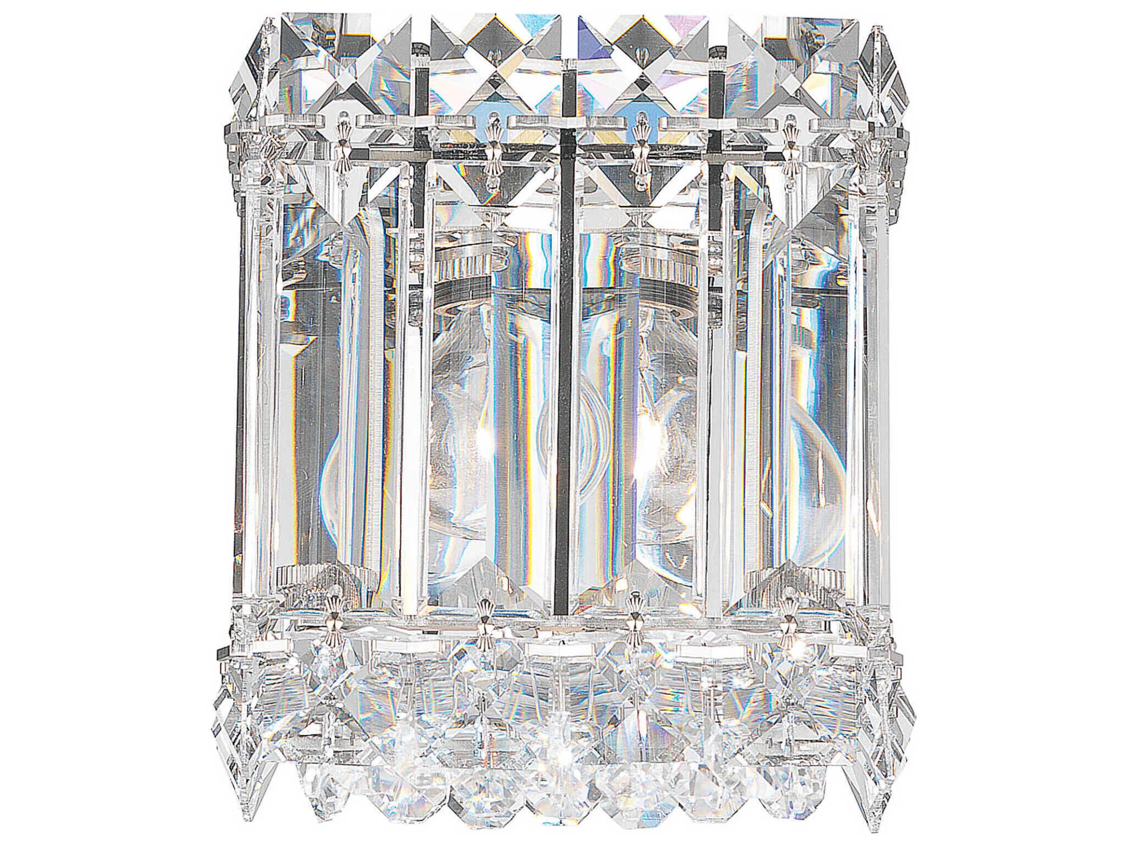 Schonbek Quantum 1-Light Stainless Steel Crystal Wall Sconce