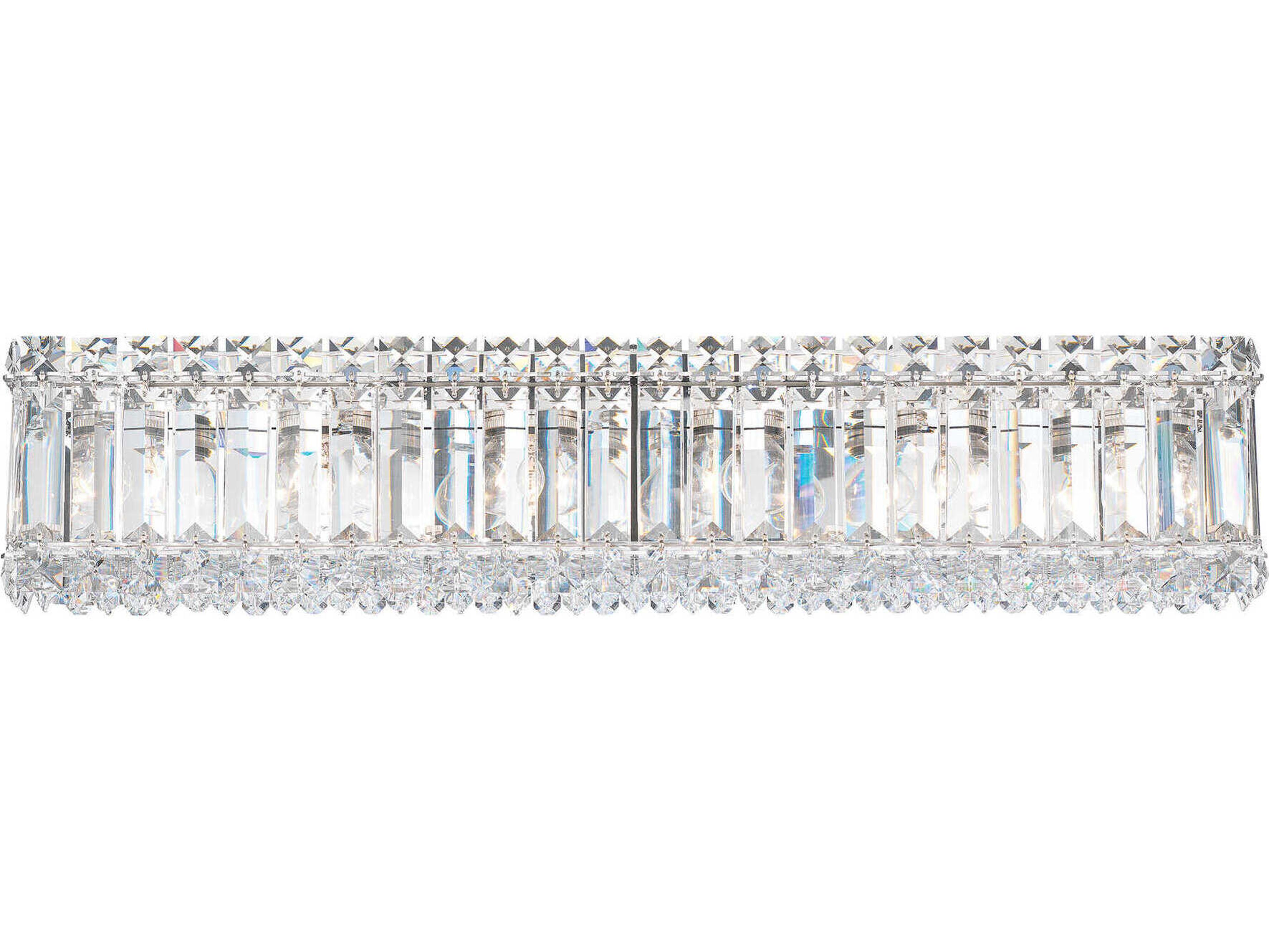Schonbek Quantum 6-Light Stainless Steel Crystal Vanity Light