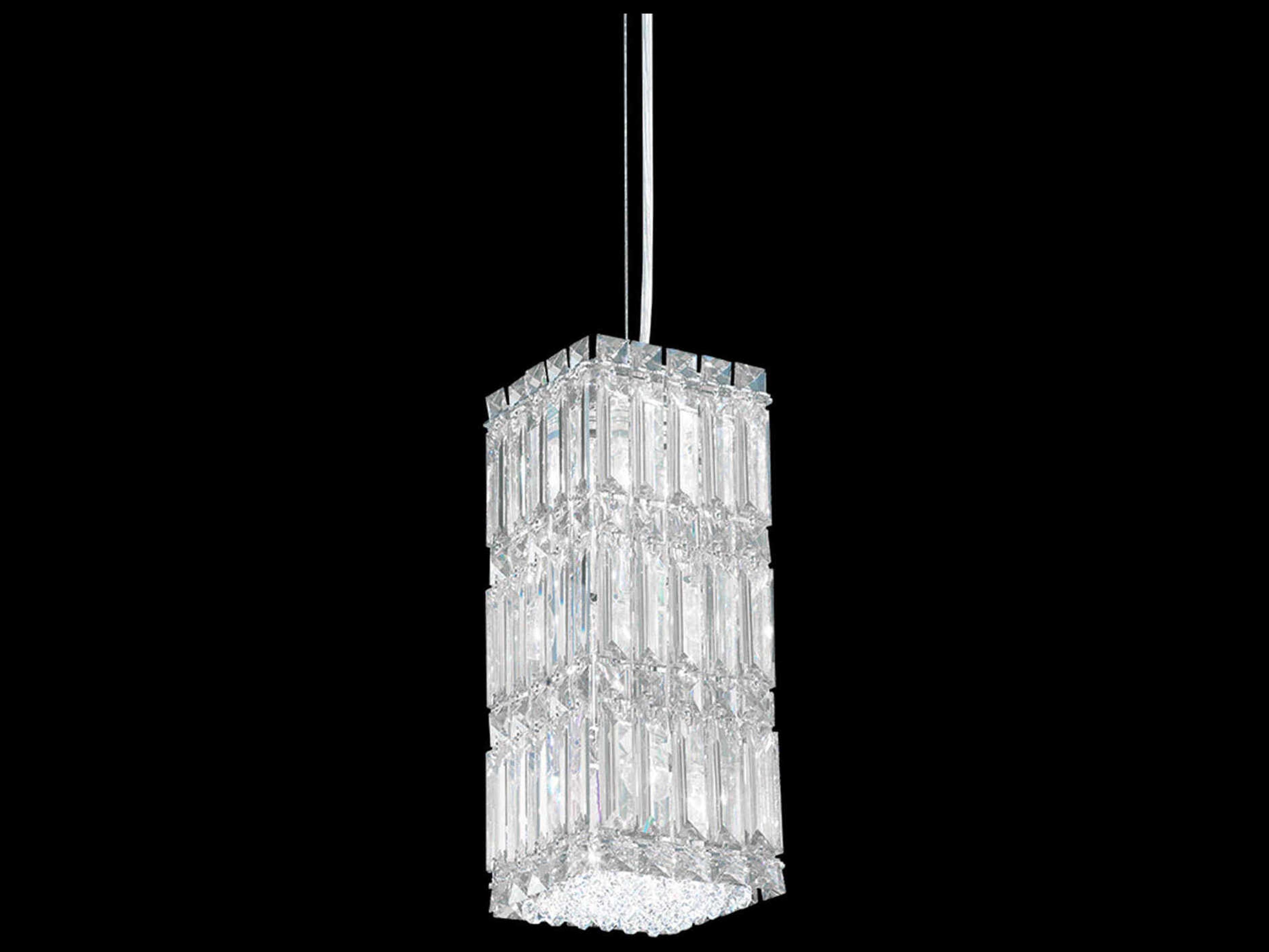 Schonbek Quantum 6-Light Stainless Steel Crystal Mini Pendant