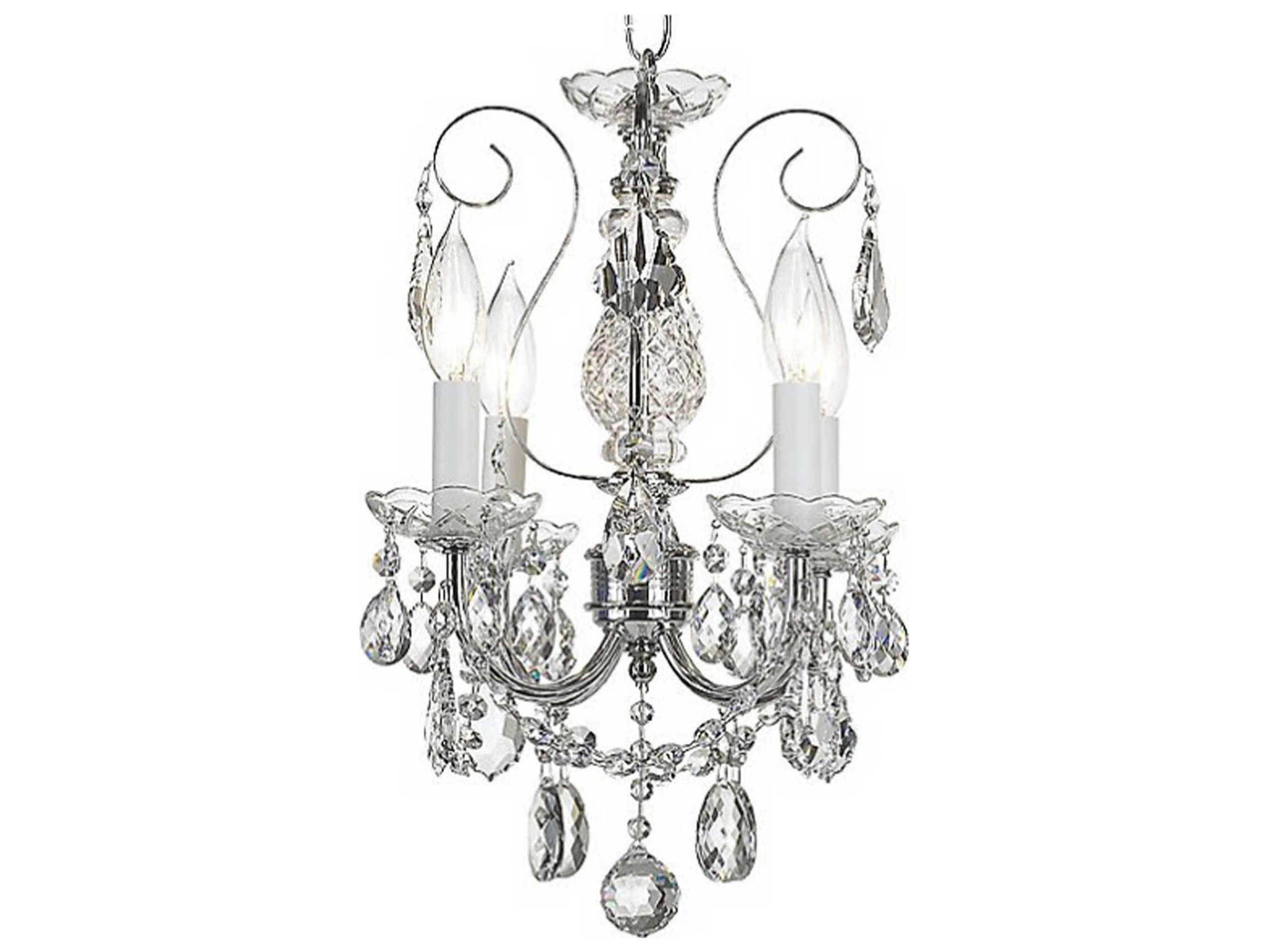 Schonbek New Orleans 4-Light Bronze Crystal Candelabra Chandelier