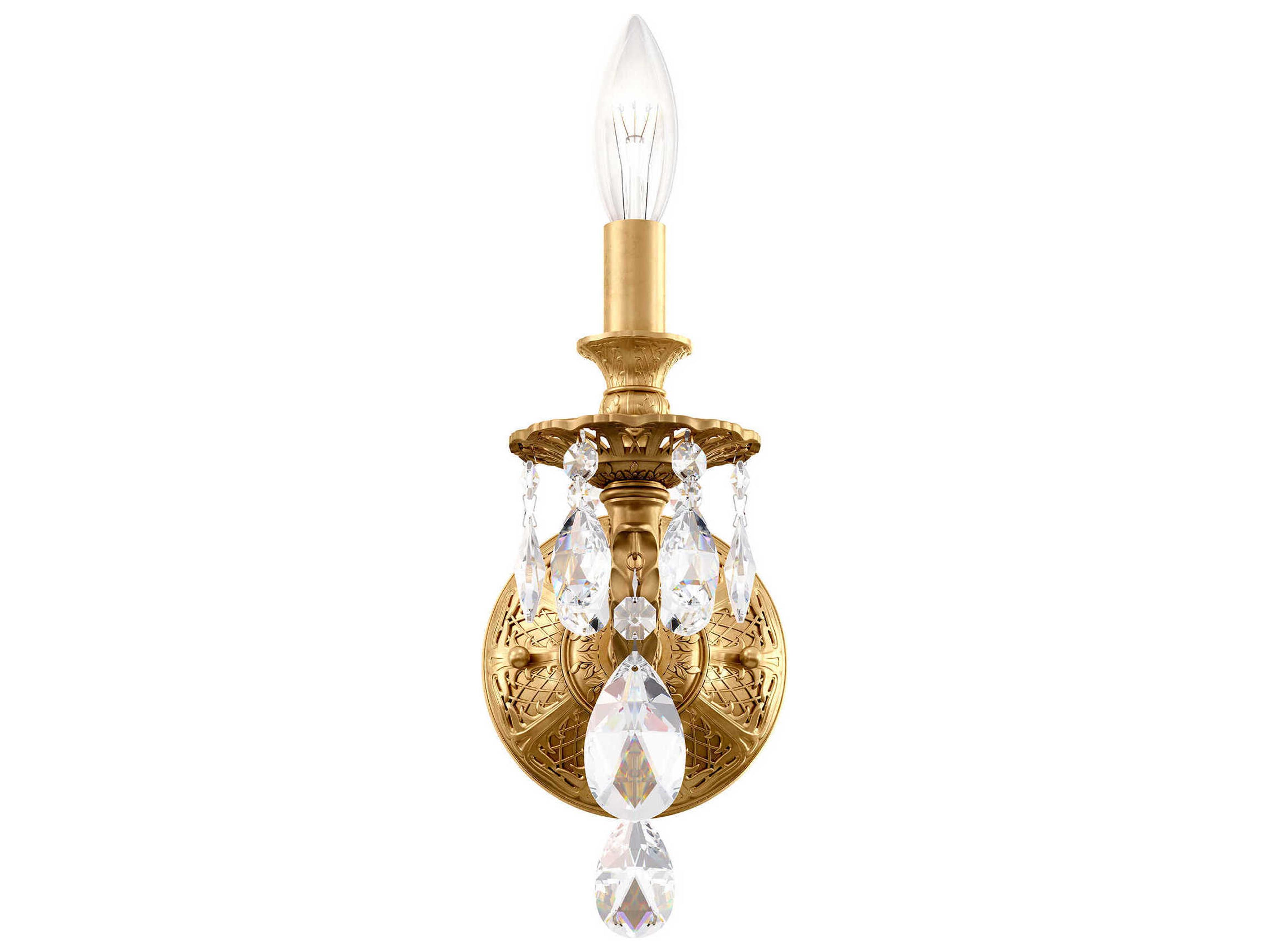 Schonbek Milano 1-Light Silver Crystal Wall Sconce