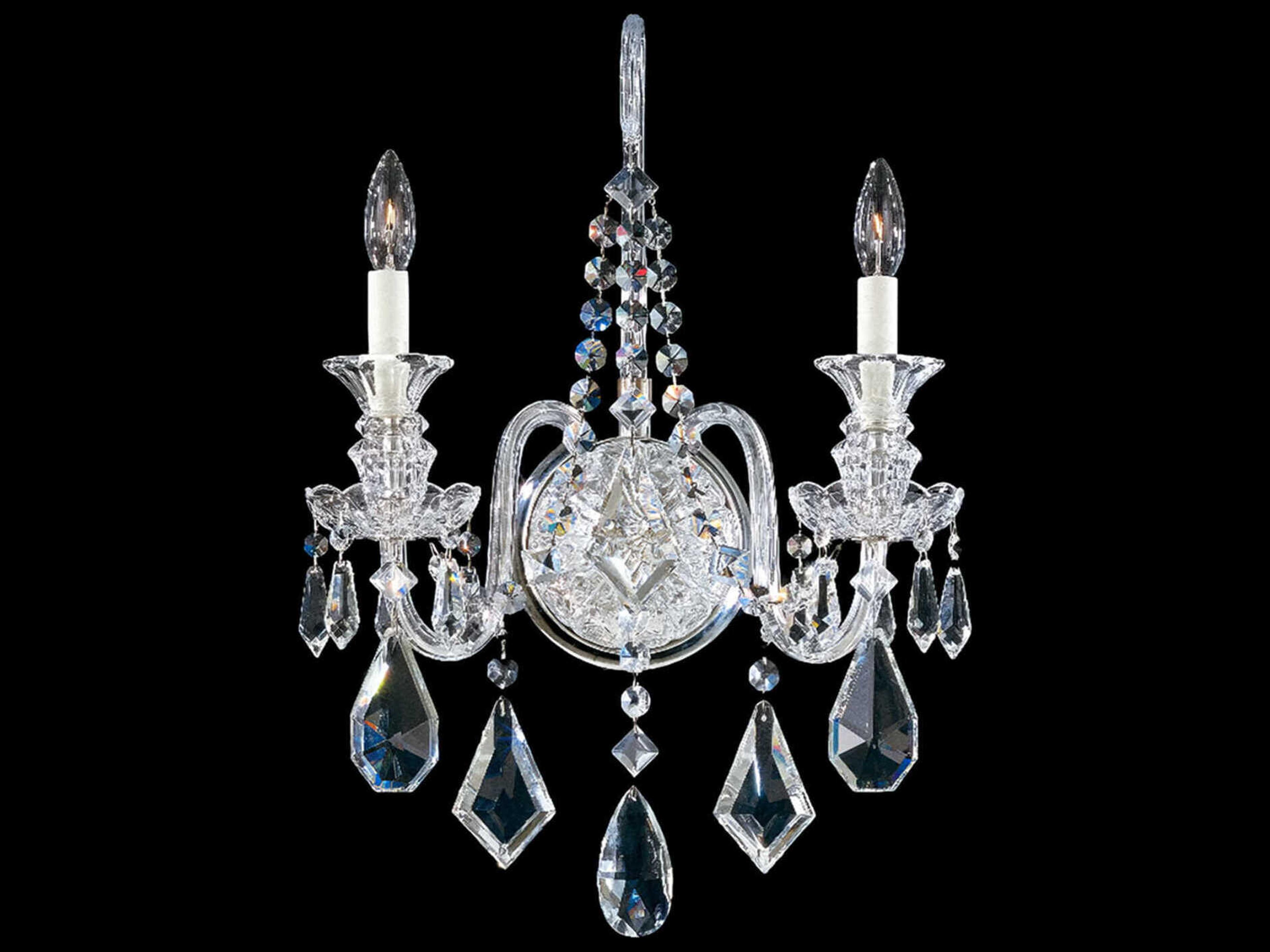 Schonbek Hamilton 2-Light Silver Wall Sconce